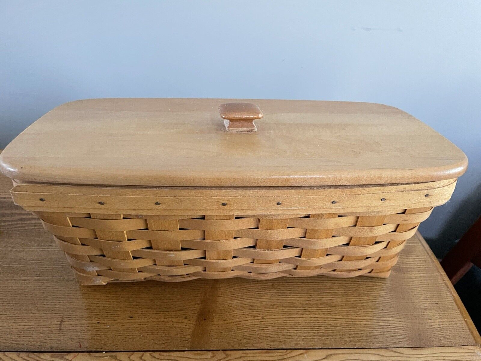 Longaberger 1999 Angled Basket Double Plastic Liners w/ Lid \