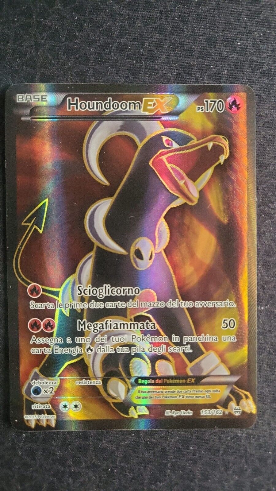 Pokemon Card Houndoom Ex 153/162 Full Art Ultra Rare Ita