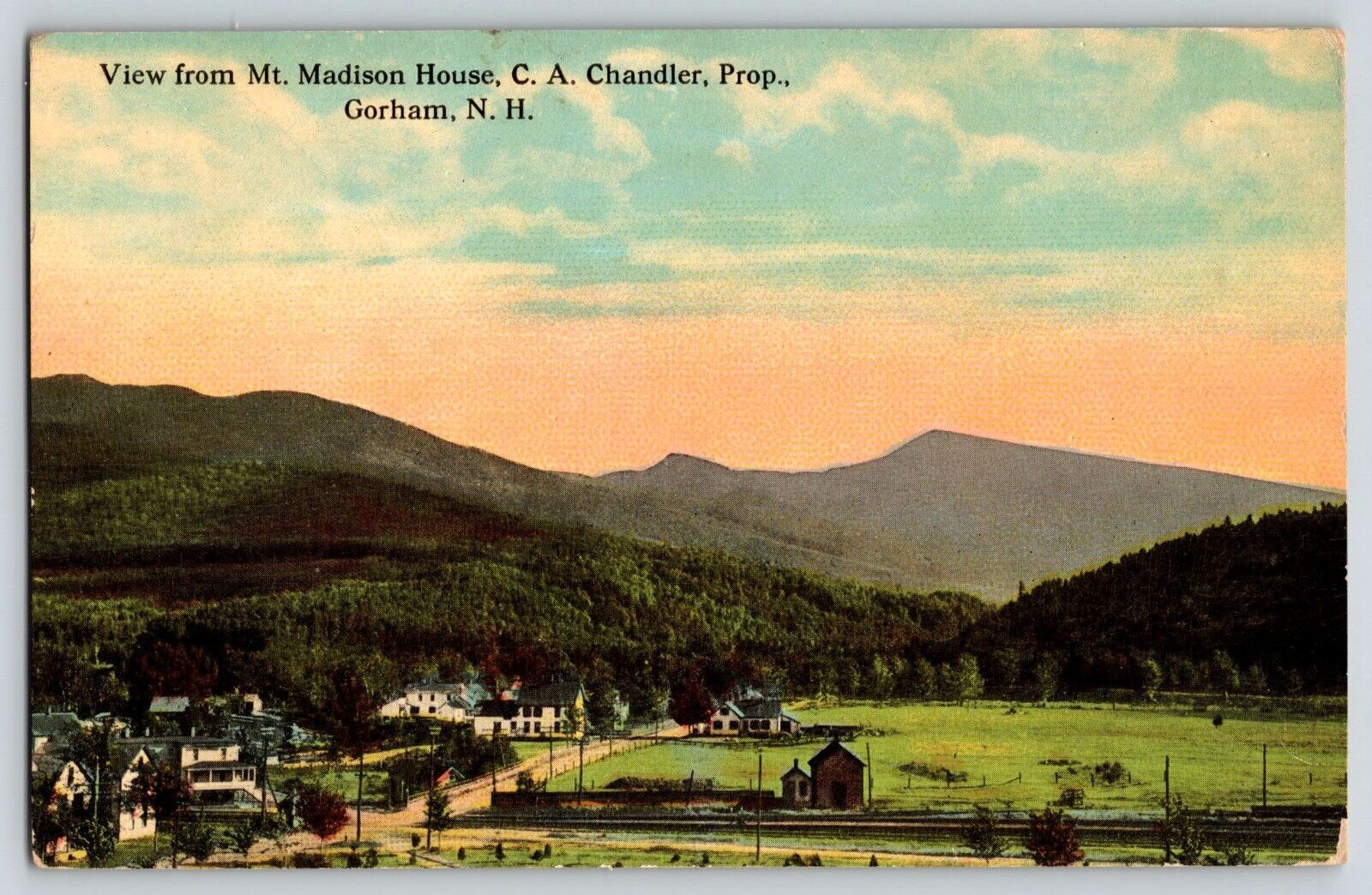 Postcard Mt Madison House - Gorham New Hampshire