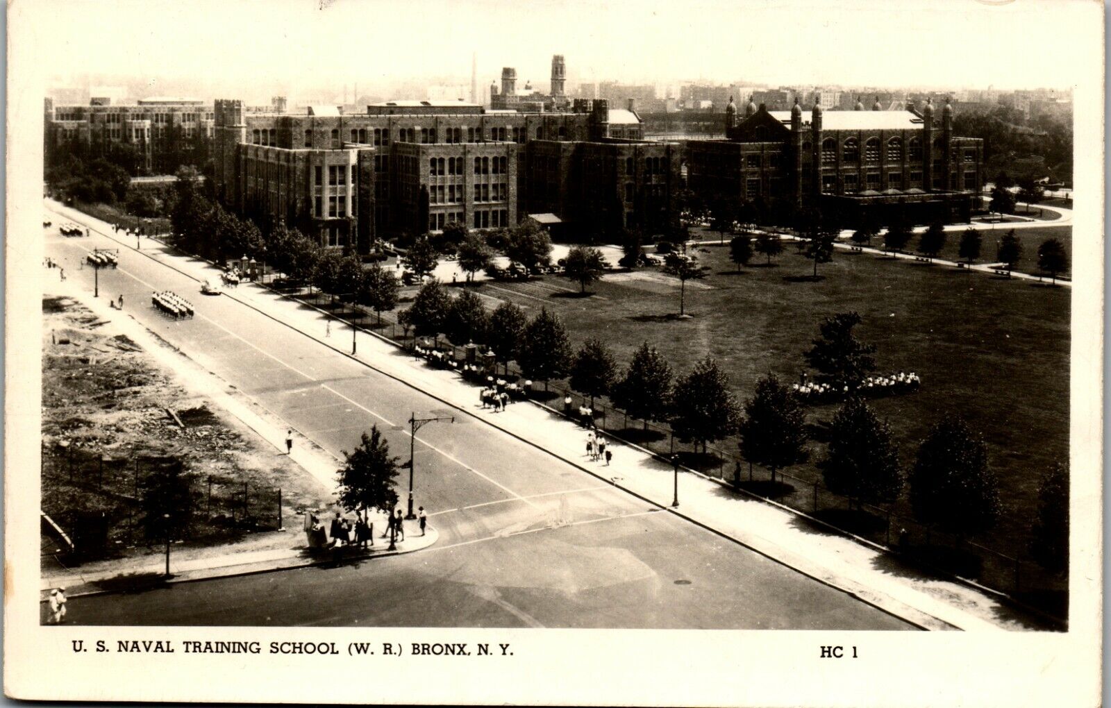 US Naval Training School Bronx NY 1940's WACS RPPC Vintage Postcard KK1
