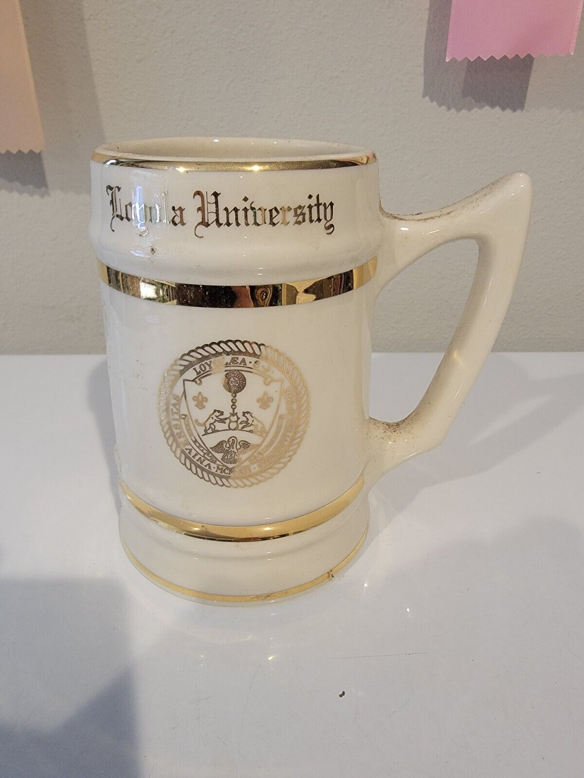 Vintage Loyola University Beer Stein. For the Coolest Cat On St Charles Avenue
