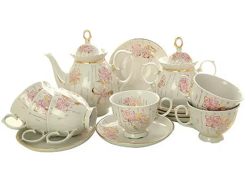 Dobrush European Porcelain Tea Set \