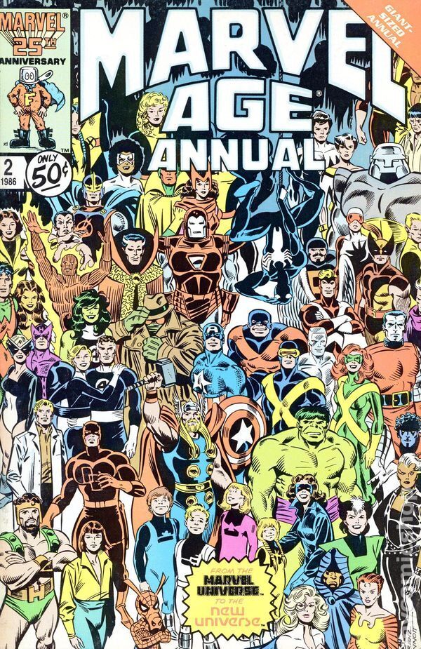 Marvel Age Annual #2 VG 1986 Stock Image Low Grade