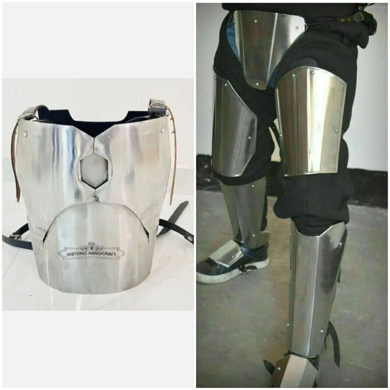 18 Ga Inspired Leg Armor and Jacket Mandalorian Breastplate SCA LARP Cosplay V10