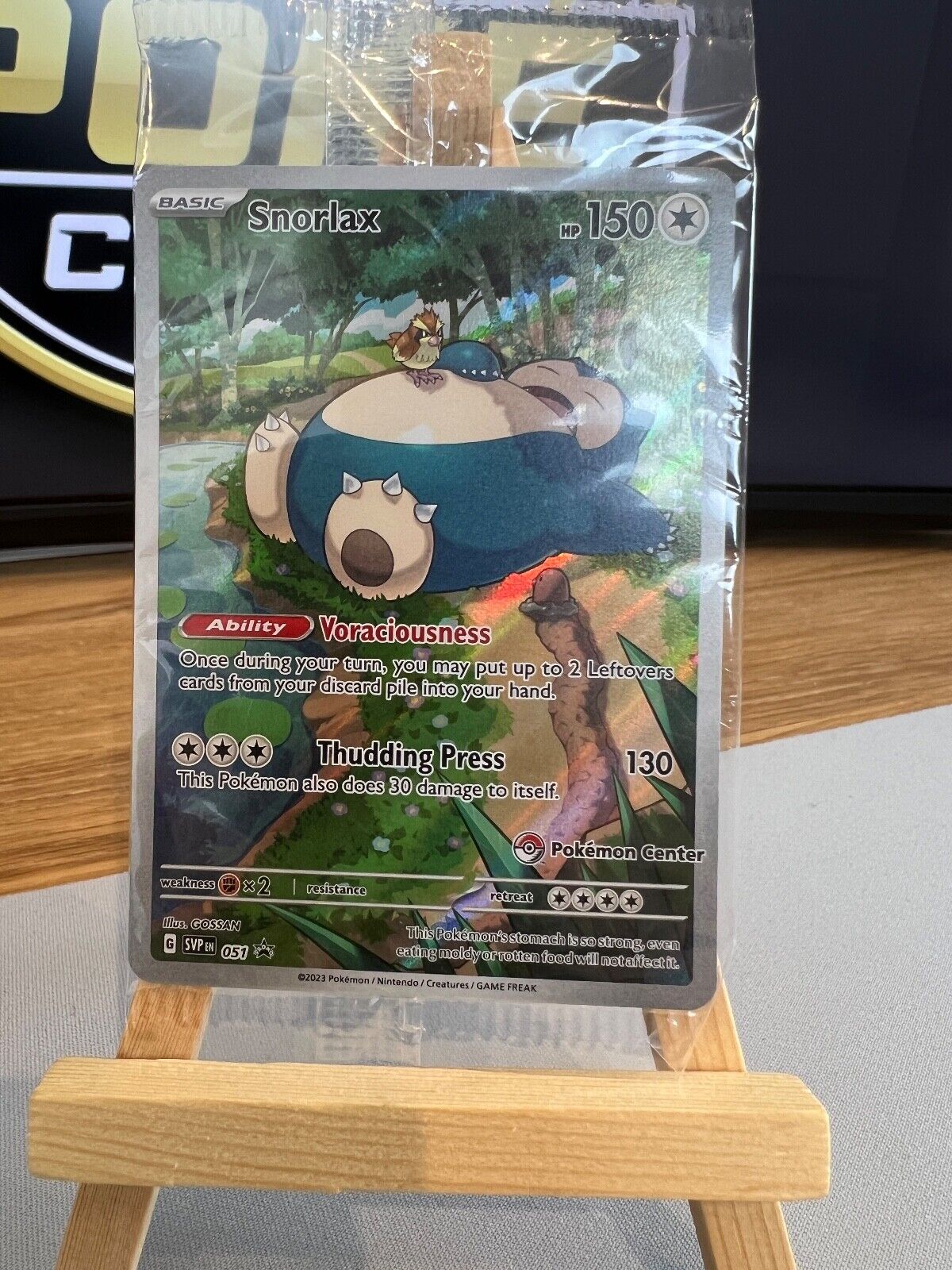 Pokémon S&V Snorlax SVP051 Pokemon Center Stamped Promo New & Sealed - MULTIBUY