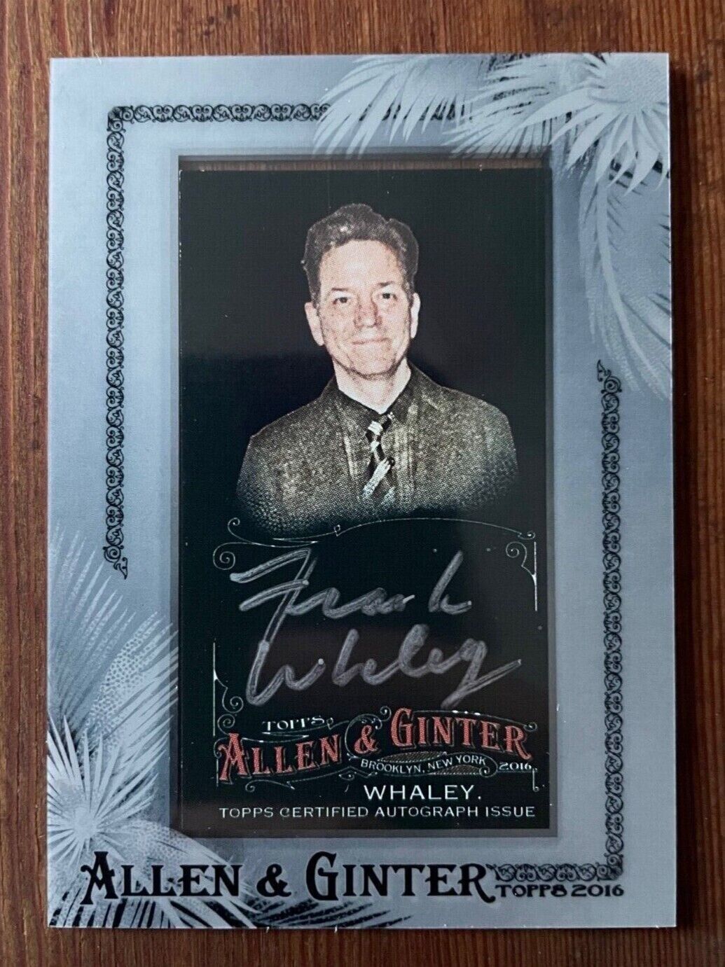 SILVER AUTOGRAPH FRANK WHALEY FIELD OF DREAMS 2016 ALLEN GINTER X PULP FICTION