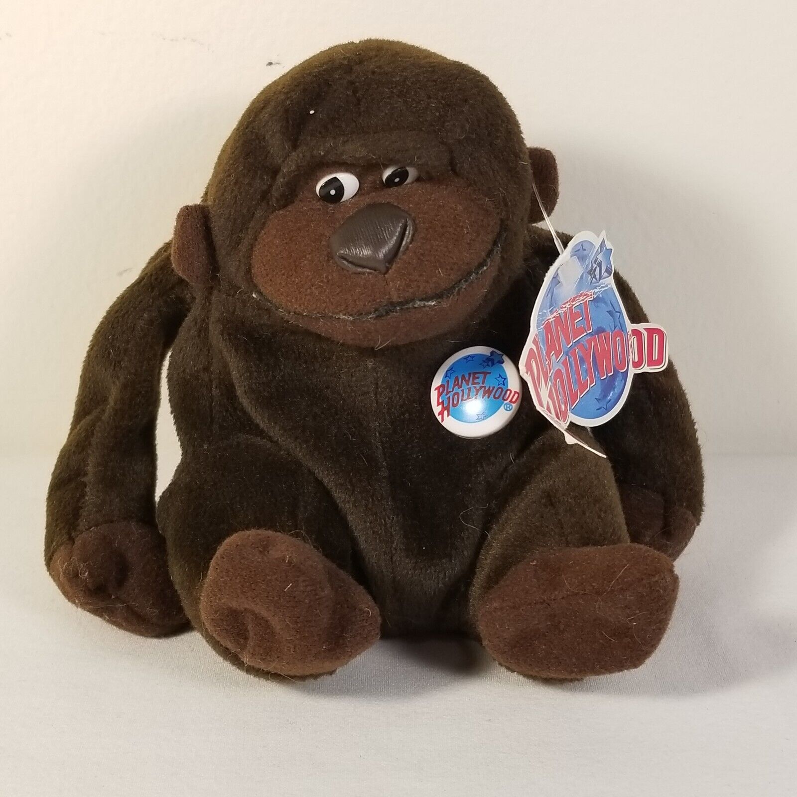 Planet Hollywood George Gorilla 4.5” Plush Bean Bag With Tags Vintage 1997