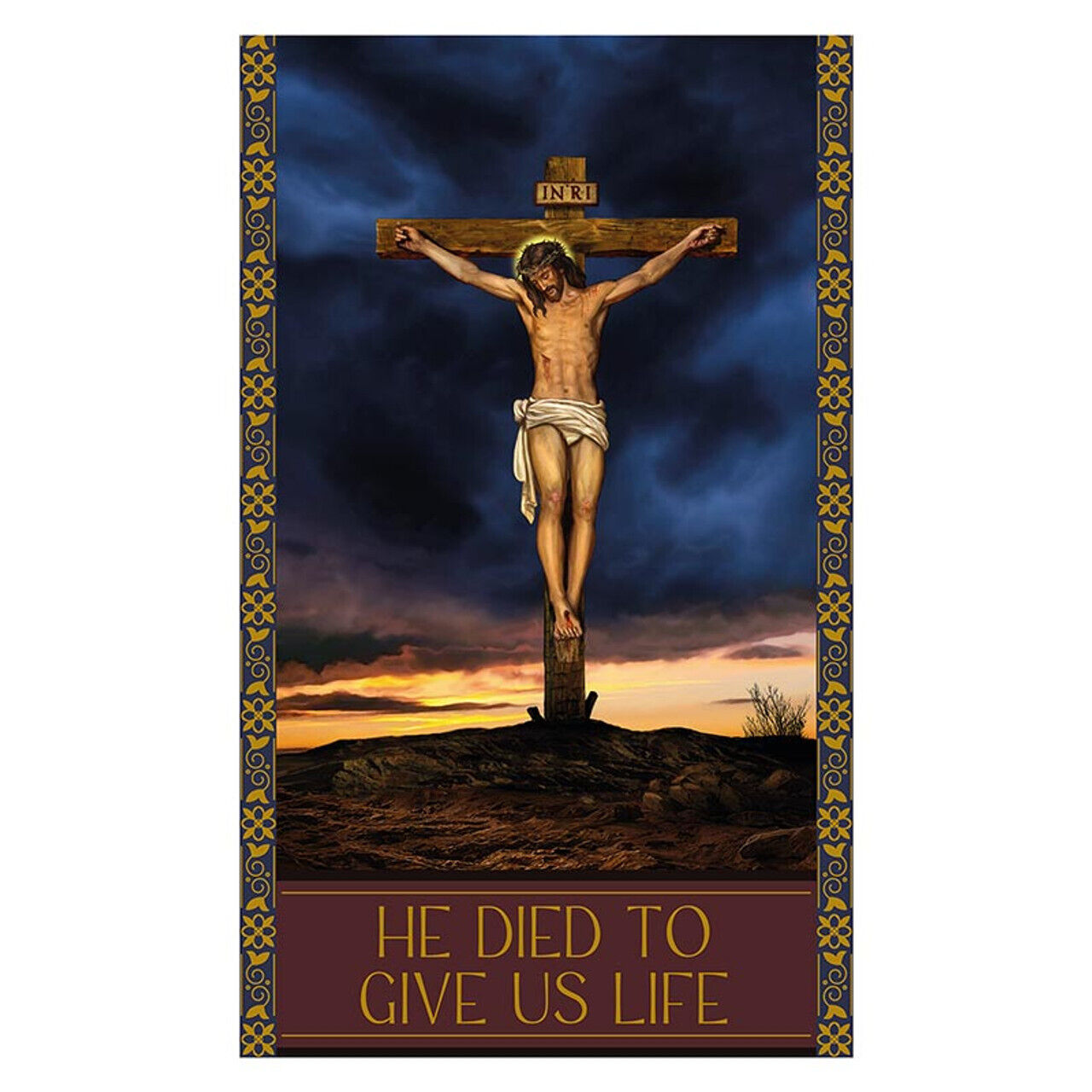 New Life Series Church Banner Easter Banners 3ft x 5ft He Died to Give Us Life