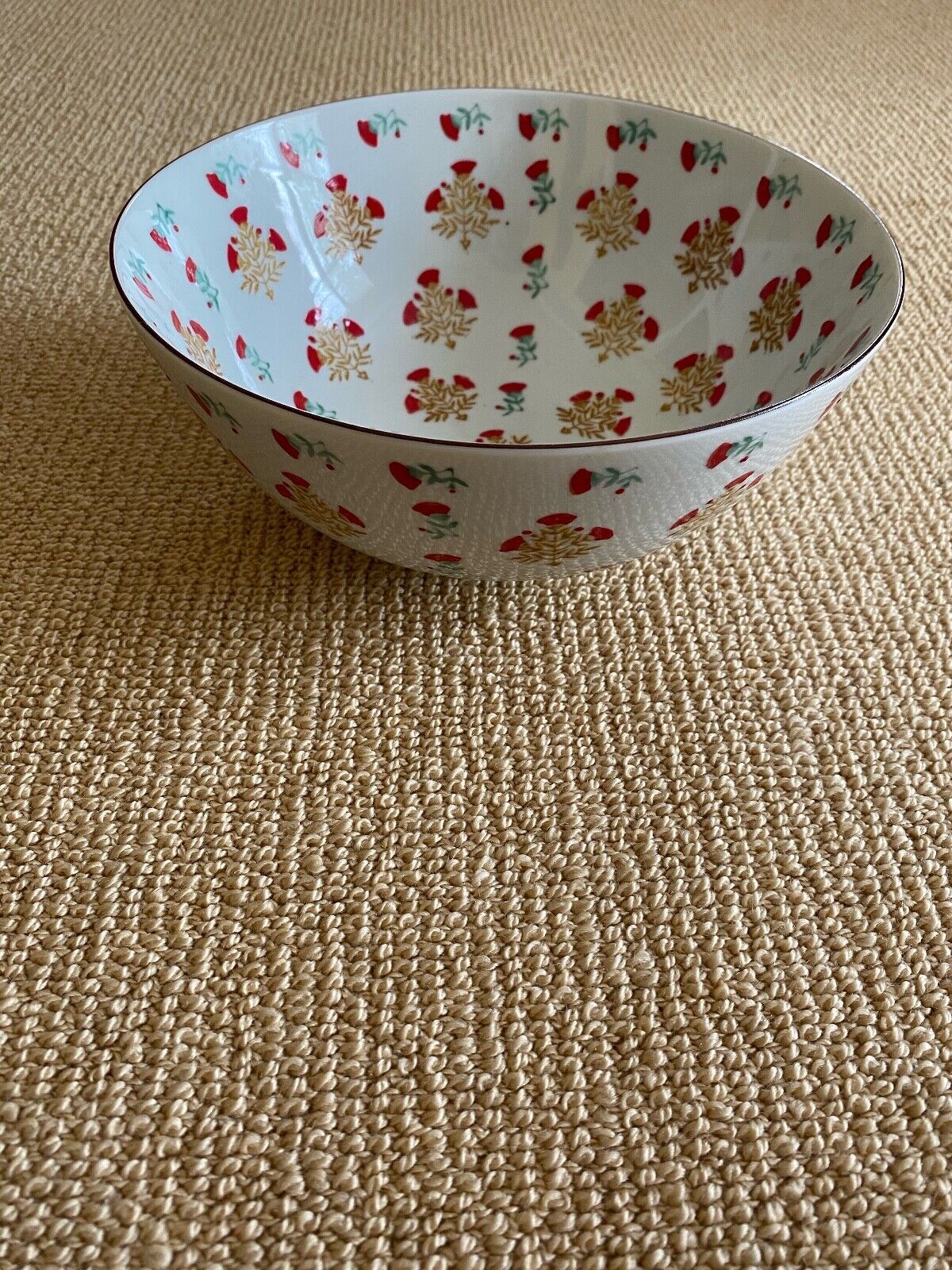 Vintage Nora Fenton Design Floral Japanese Porcelain Decorative Bowl