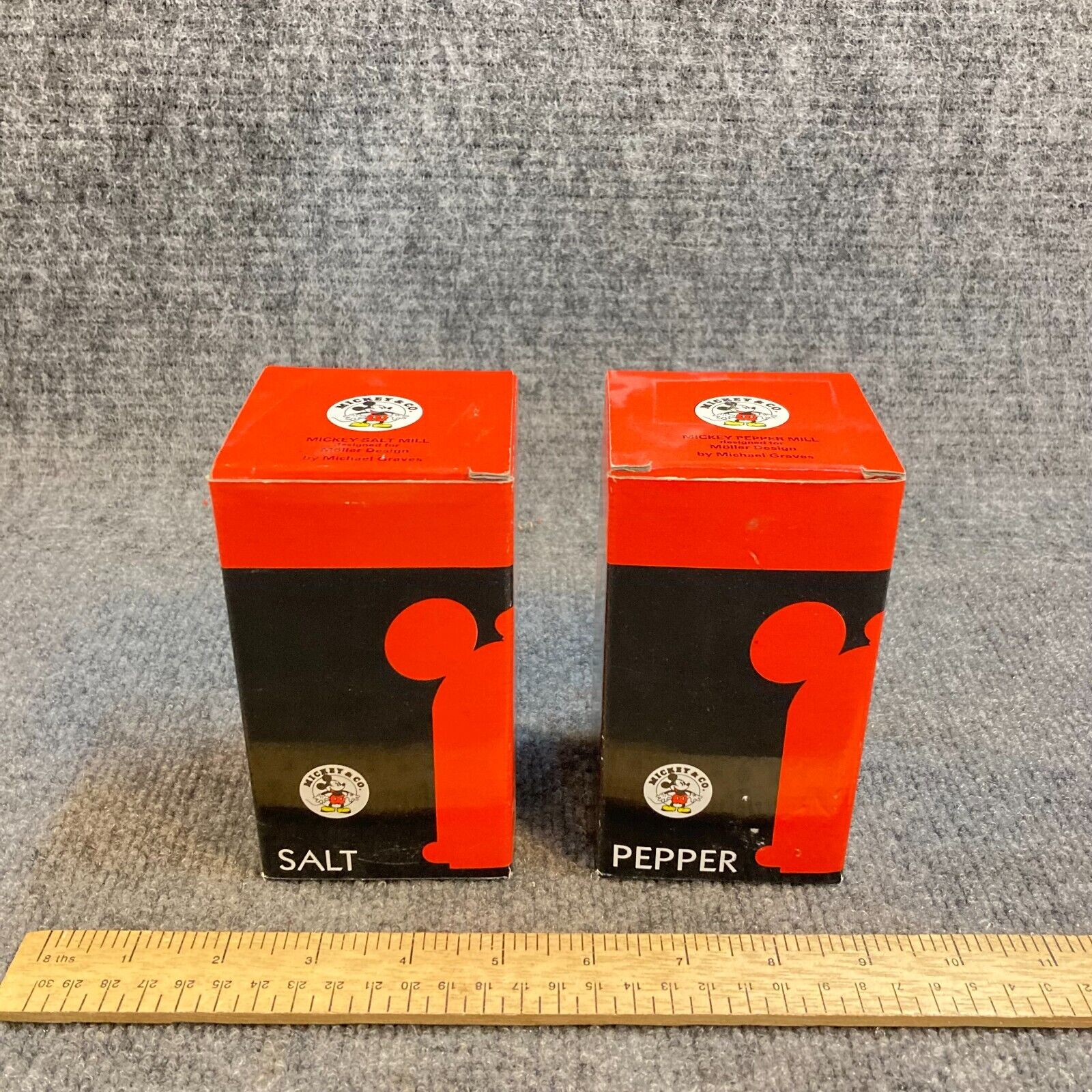 Michael Graves Design Mickey Mouse Salt Mill & Pepper Mill Pre-Production Sample