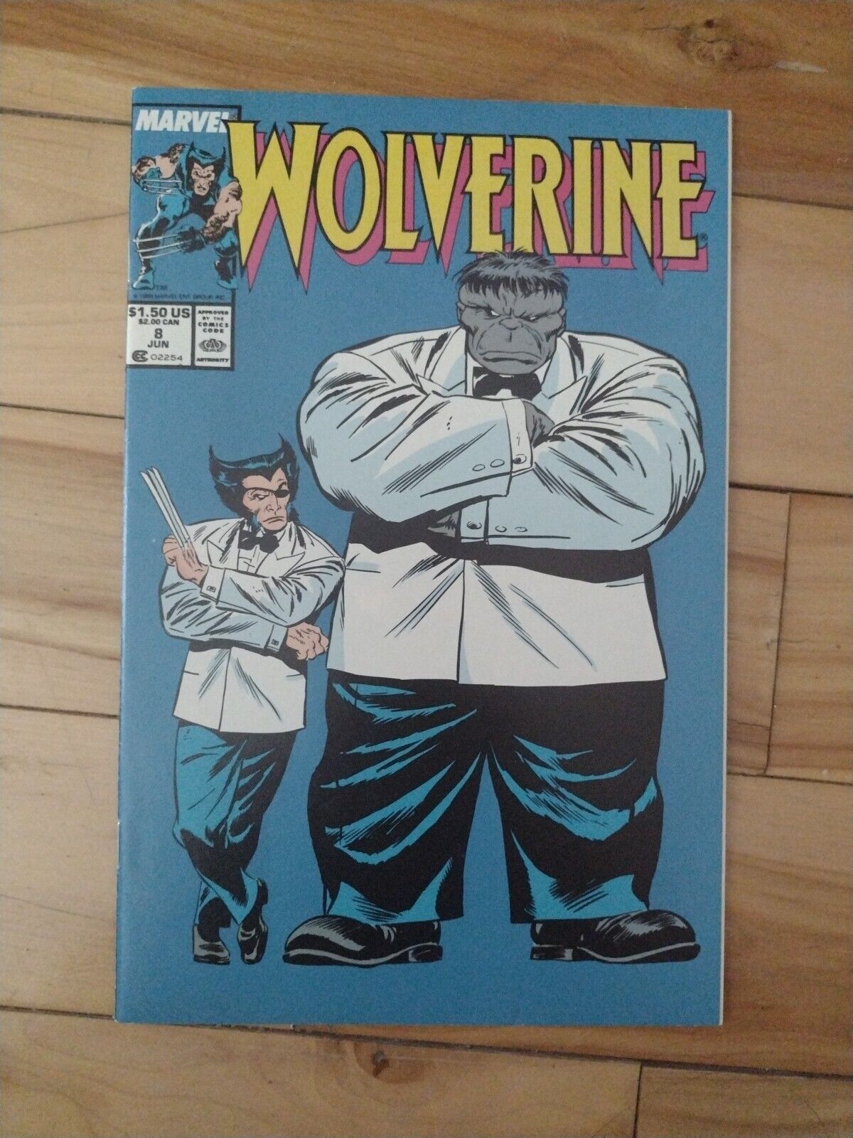 Wolverine #1 & #8 Marvel Comics 1989 Classic Grey Hulk Joe Fixit Buscema Cover