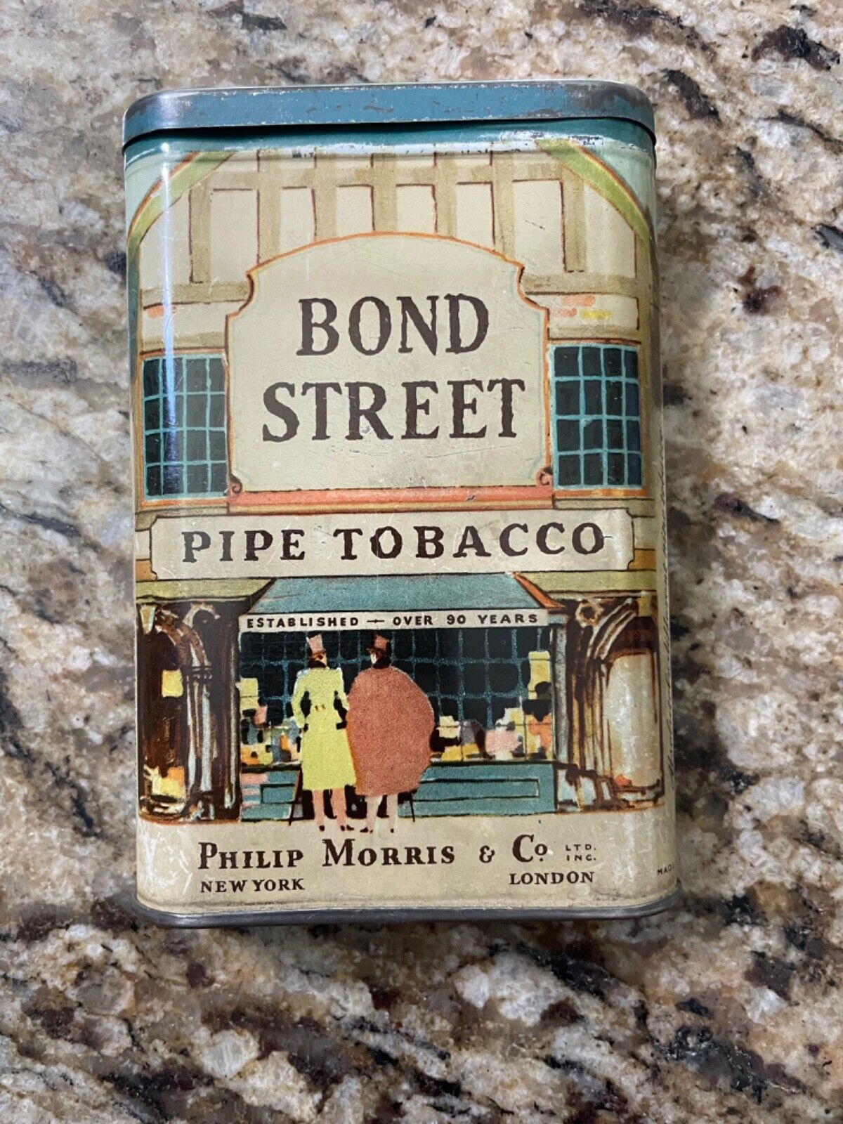 Wow VINTAGE PHILIP MORRIS BOND STREET TOBACCO TIN Proceeds To Local charity