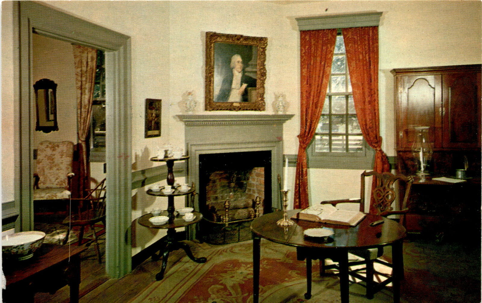 Vintage postcard: Restored Moore House, Yorktown 1781