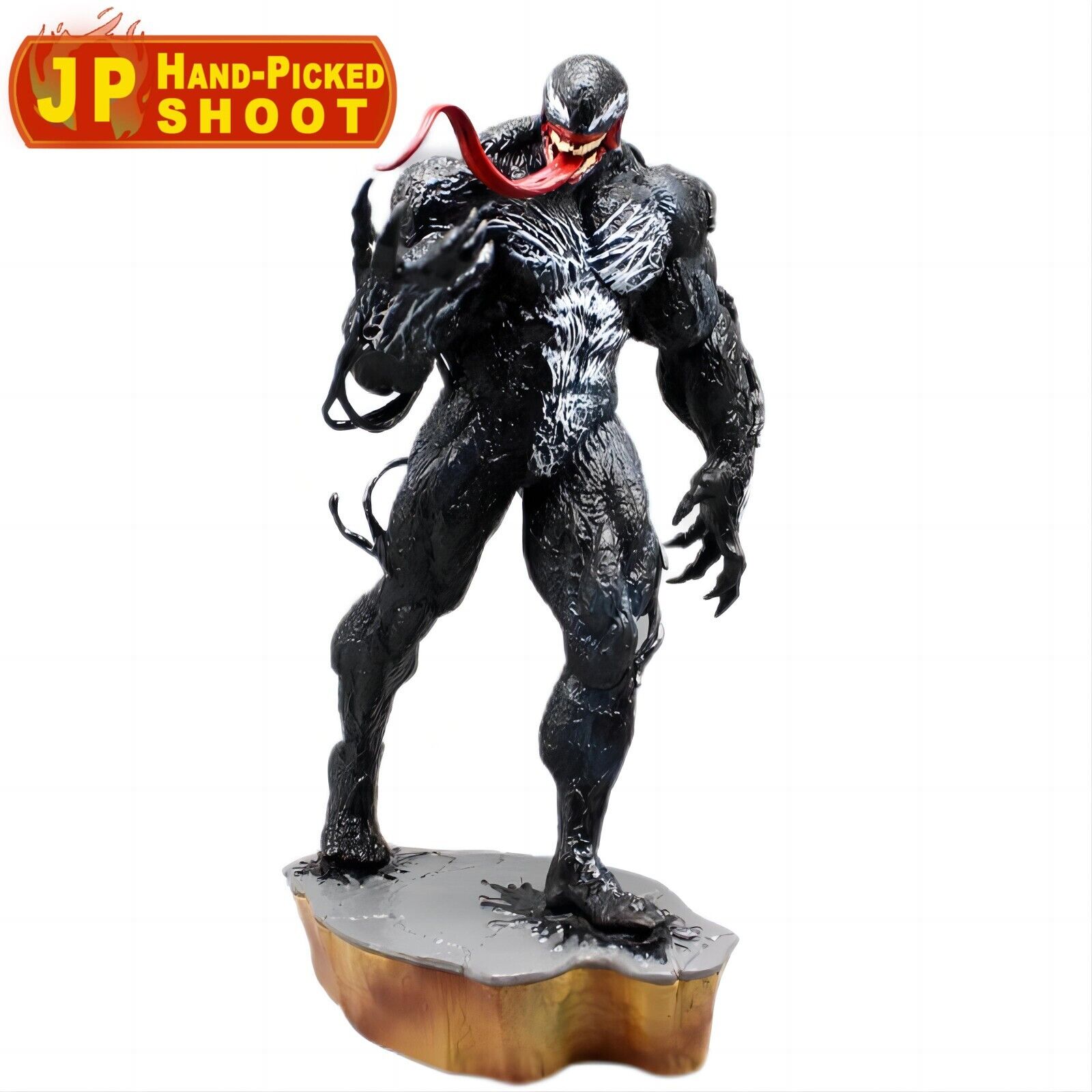 Comic Movie Venom Tongue Scary Walking Scene 30cm Statue GK Figure Toy Model