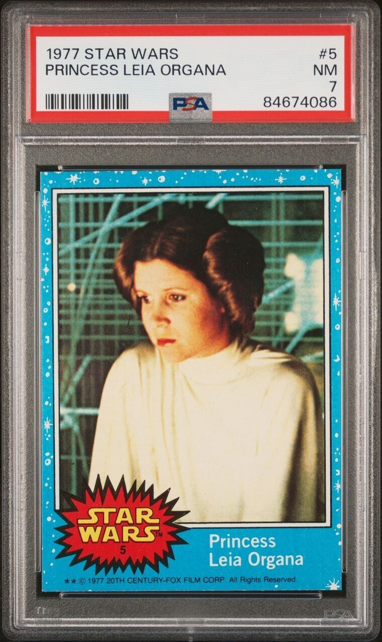 1977 Star Wars #5 Princess Leia Organa PSA 7 NM