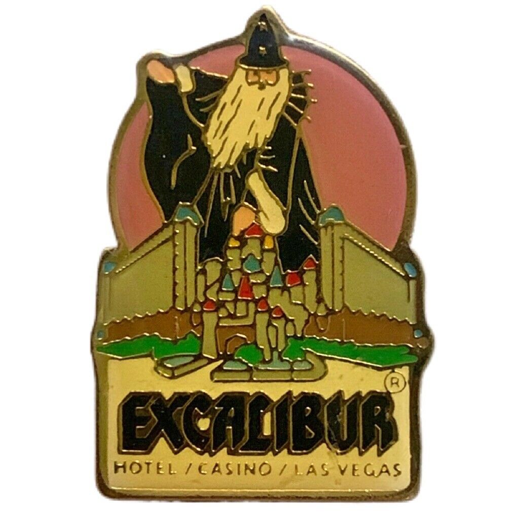 Vintage Excalibur Hotel Casino Las Vegas Travel Souvenir Pin