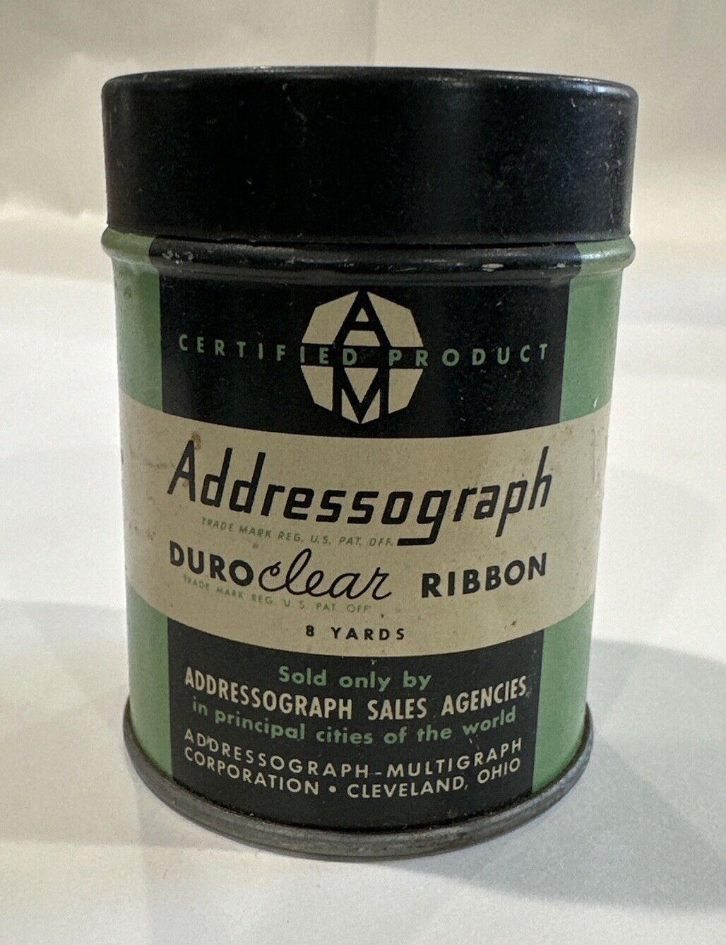 Vintage Addressograph Duroclear Ribbon Tin Superb Condition