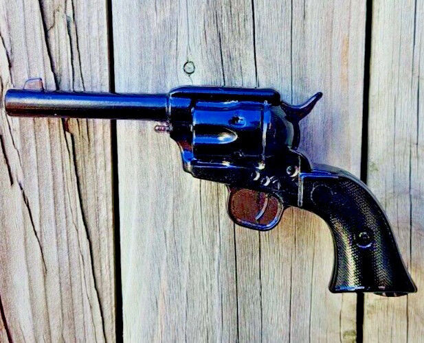 Colt Gun History Lover Python Revolver Glass Pistol Black Ebony Single Action