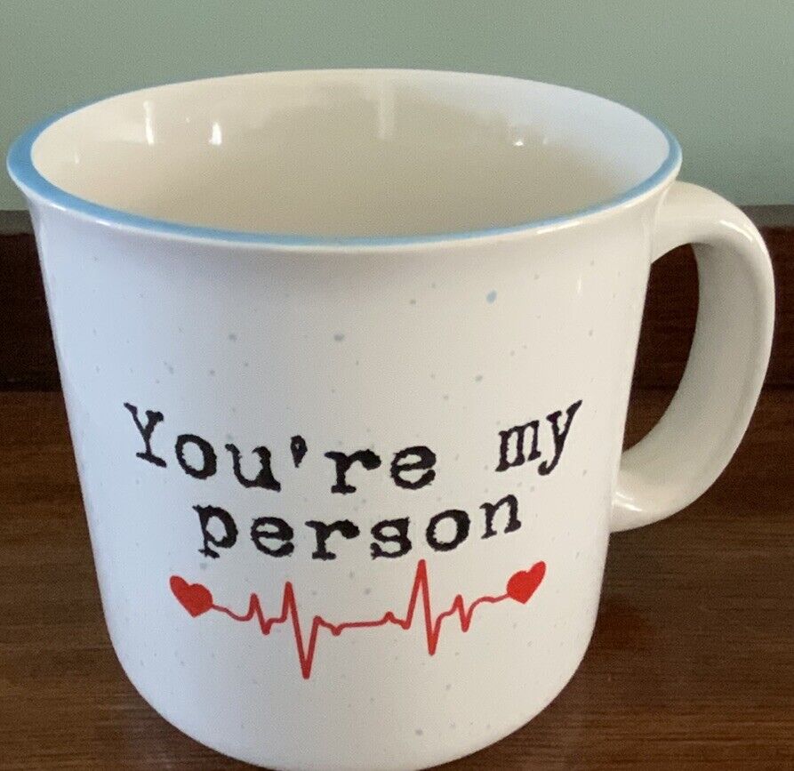 Grey\'s Anatomy Large White/Light Blue-Coffee, Soup Mug YOU\'RE MY PERSON