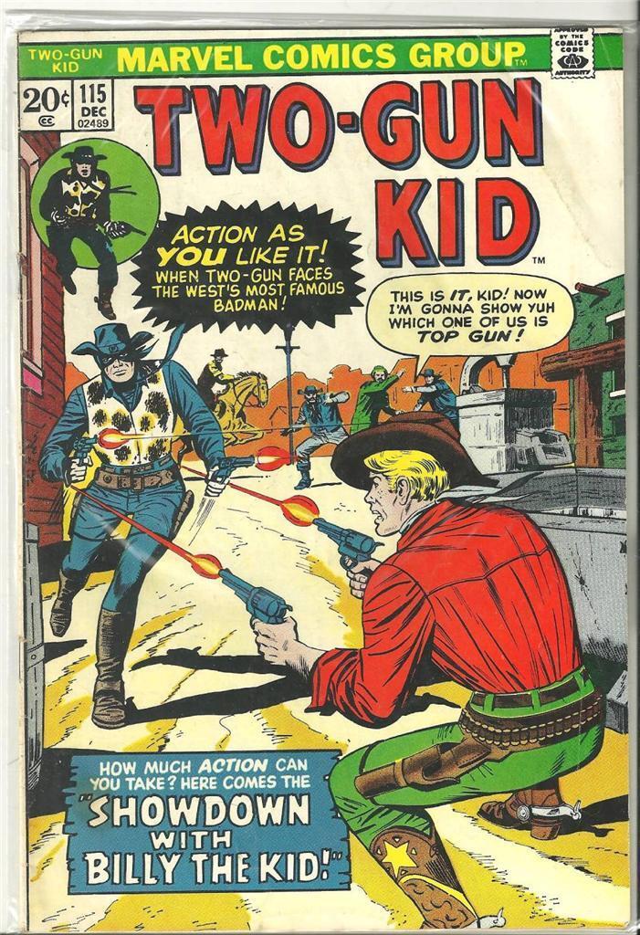 comic book Two - Gun Kid 1973 Showdown With Billy The Kid western Marvel # 115