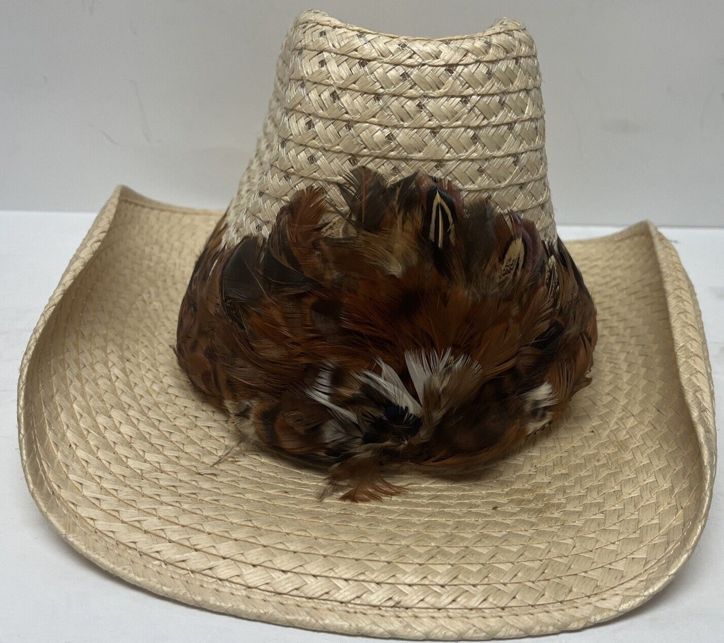 Vintage Hawaiian Feather Lei Hat band for Paniolo Cowboy Hawaii Hatband