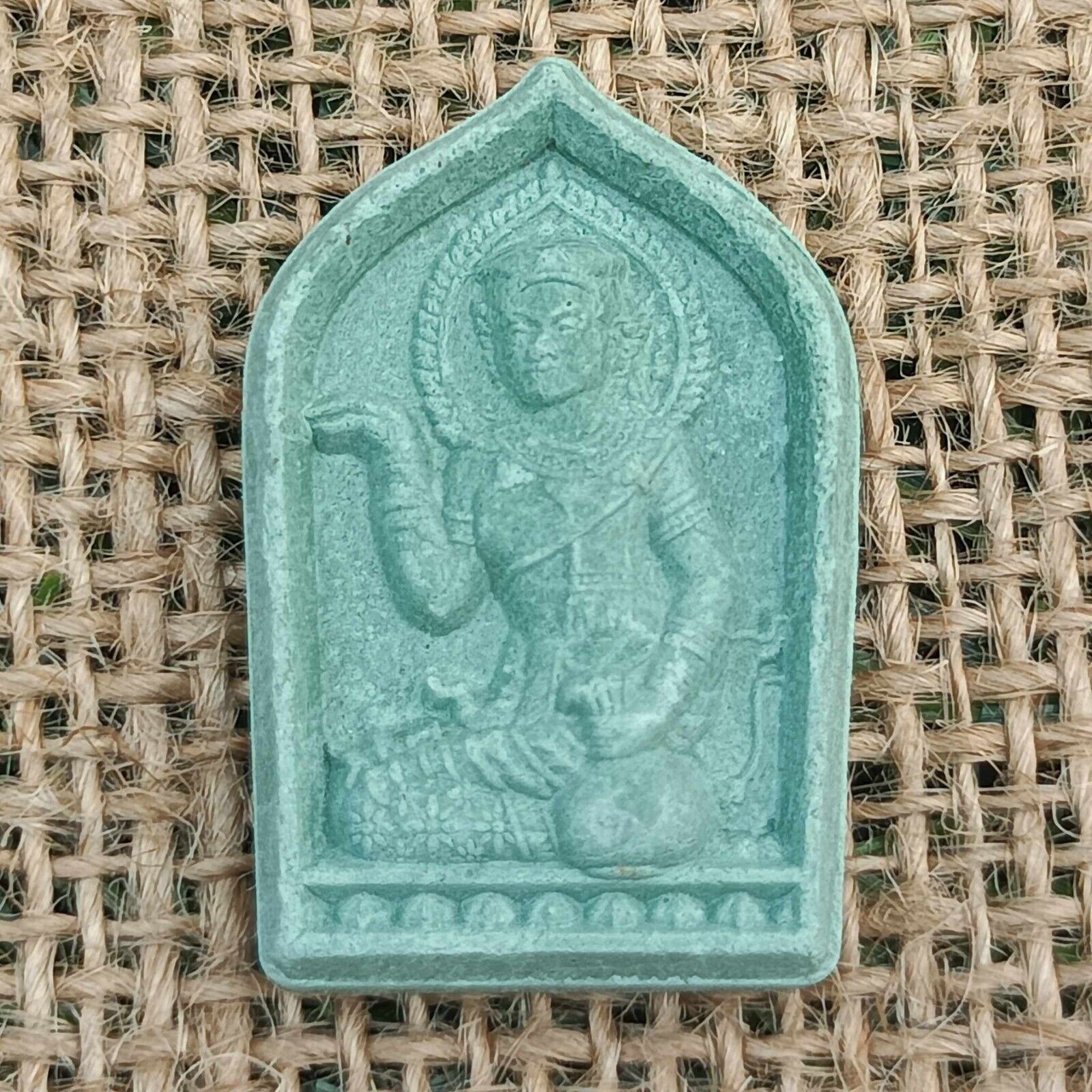 Nang Kwak Green Powder good fortune wealth money Thai Buddha Amulet Lp Gee