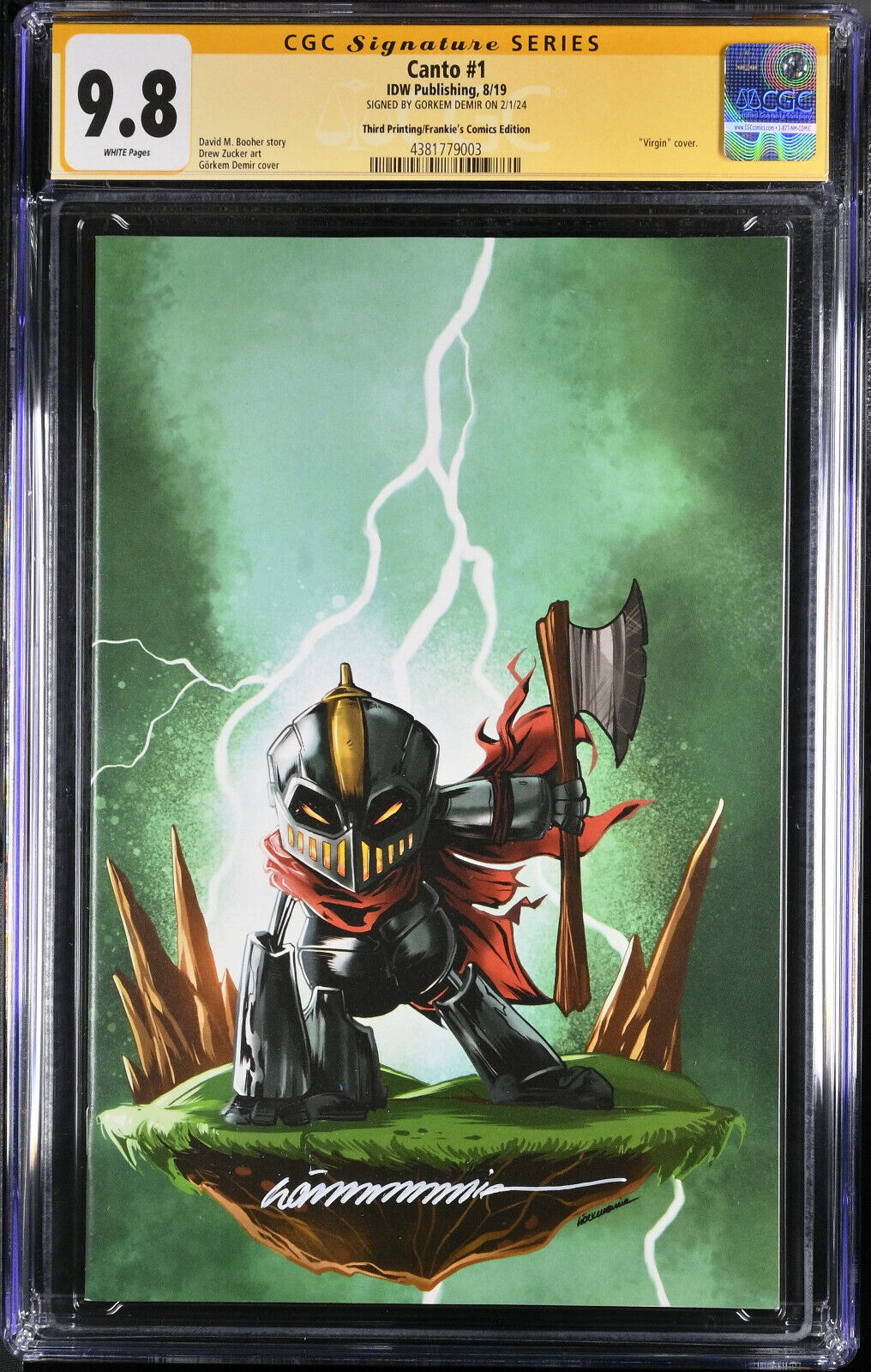 RARE CGC SS 9.8 Canto #1 Gorkem Demir 3rd Print Virgin Exclusive Limited to 300