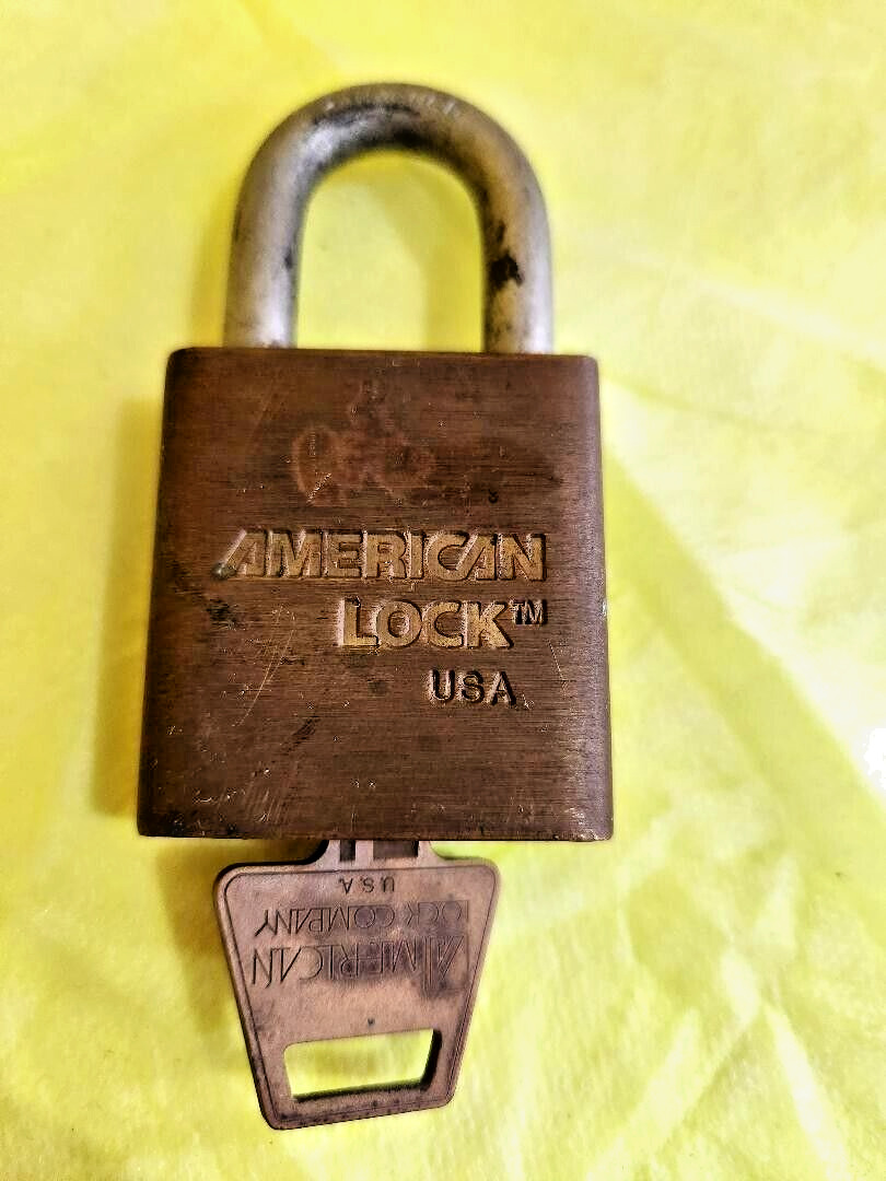 Vintage AMERICAN LOCK USA - RFK Series 20 Brass Padlock Hardened ~Fast Shipping~