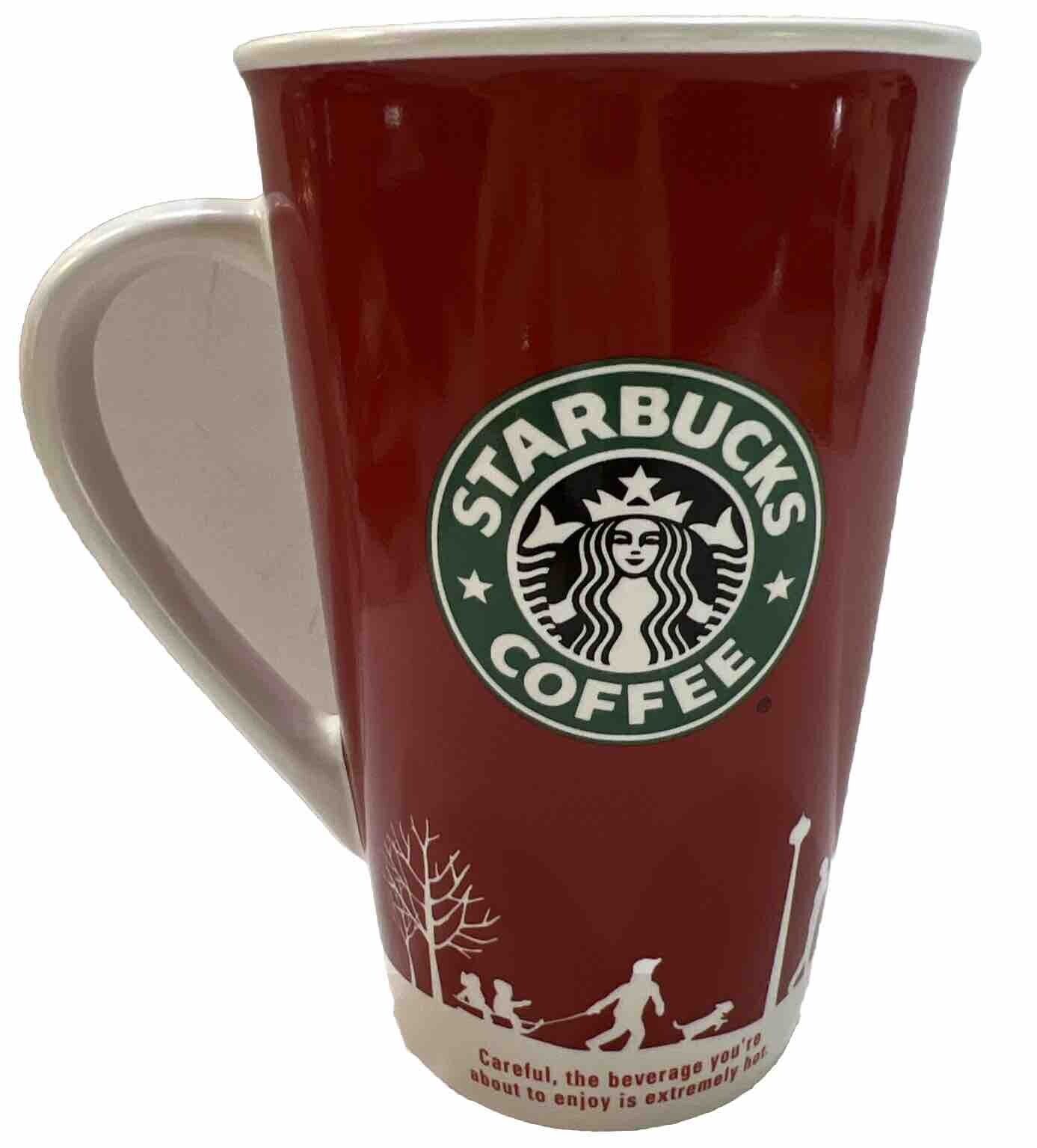 Rare Vintage Red Starbucks Christmas Mug - 2006 Glass