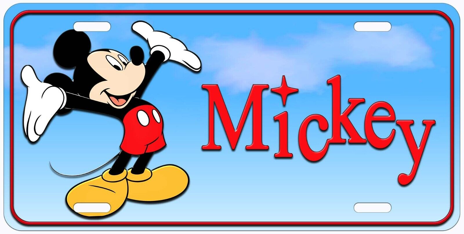 Mickey Novelty Auto Car License Plate