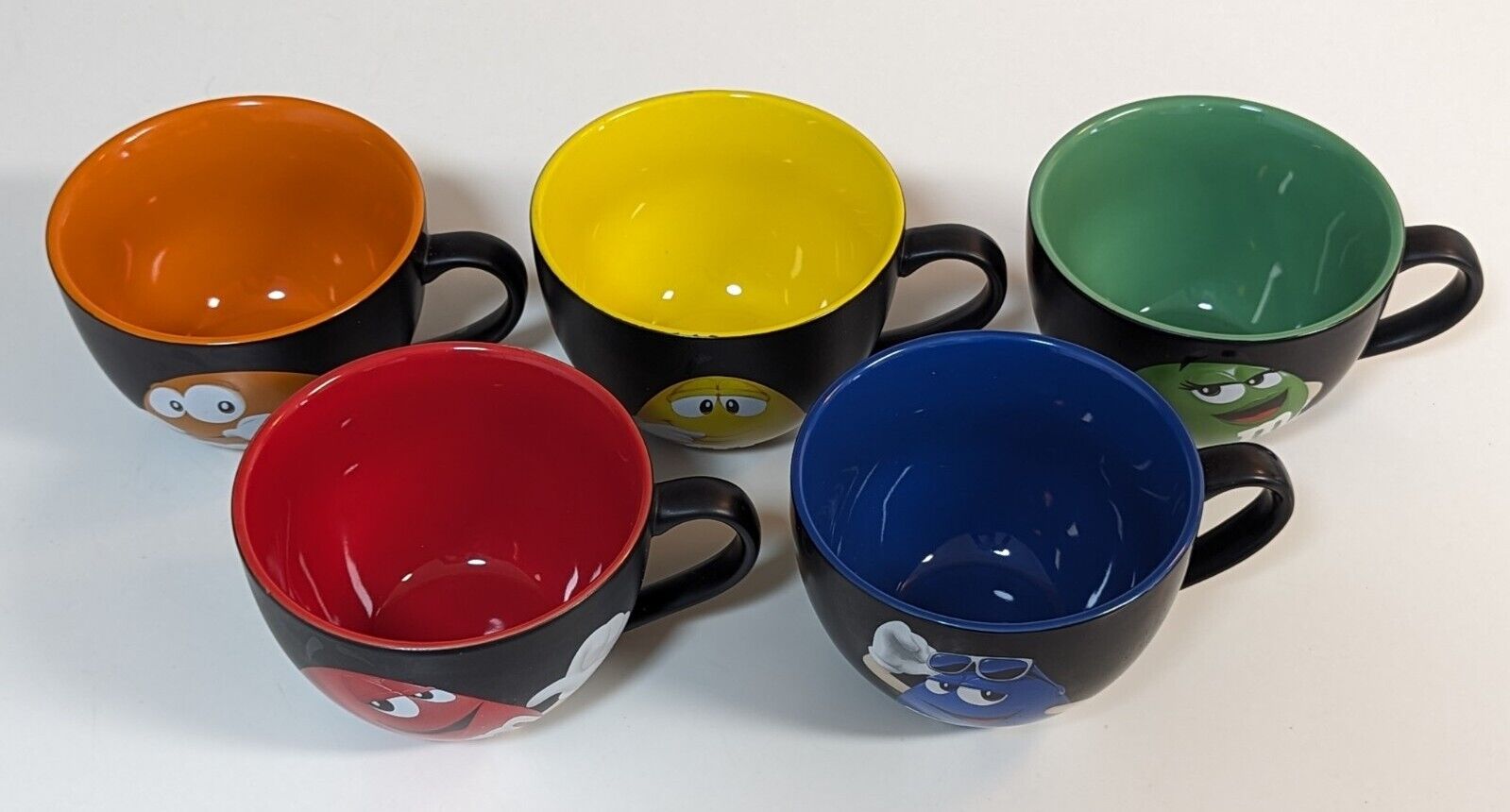 M&M\'s World Large Character Mugs, Individual Colors, Set Of 5, Great Condition