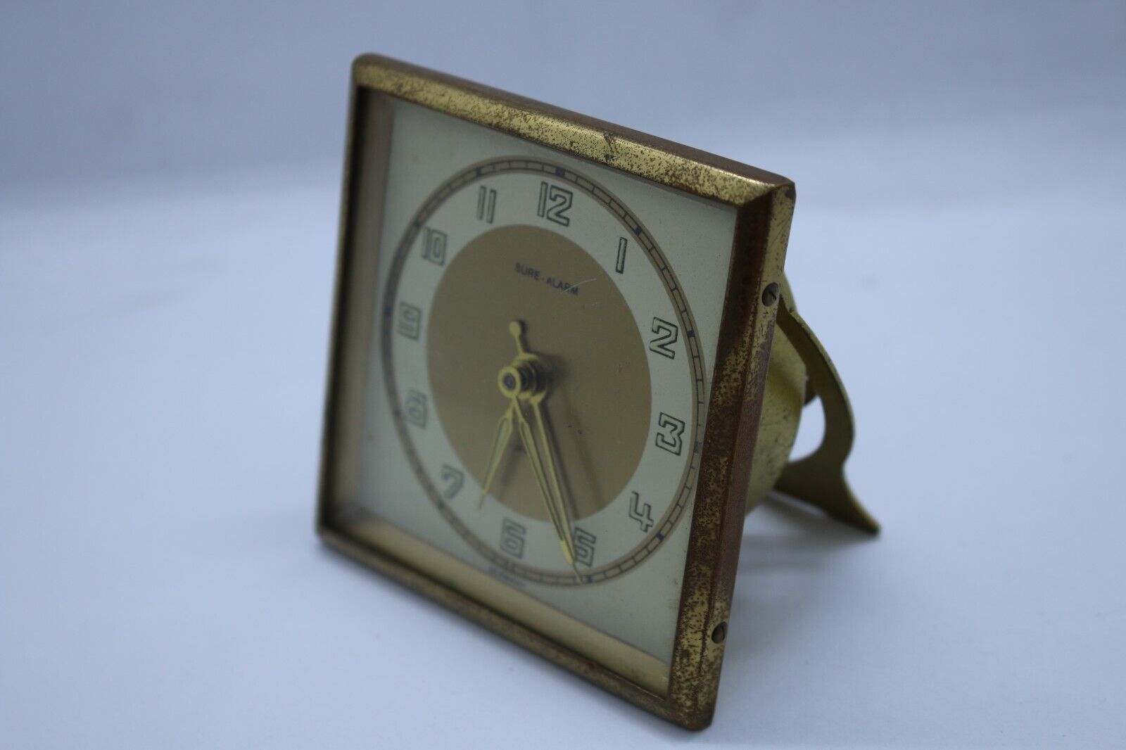 Vintage German 1940s Junghans Art Deco Alarm Clock Table Desk Watch Collectible