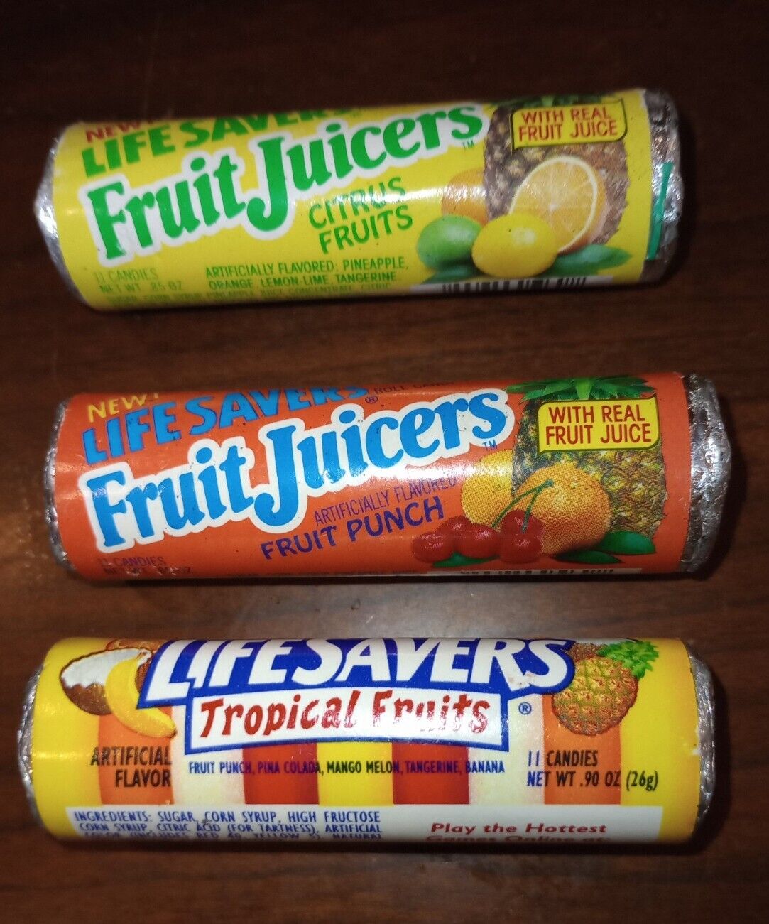 RARE NEW 1980's LIFE SAVERS Fruit Juicers Candy Roll Lot Vintage Citrus & Punch