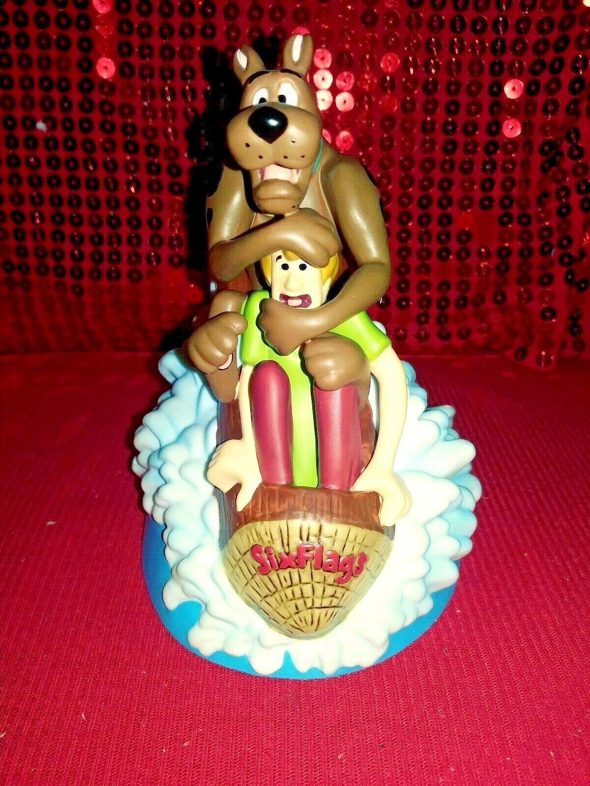 Extremely Rare Hanna Barbara Scooby Doo & Shaggy in Six Flags Figurine Statue🤎