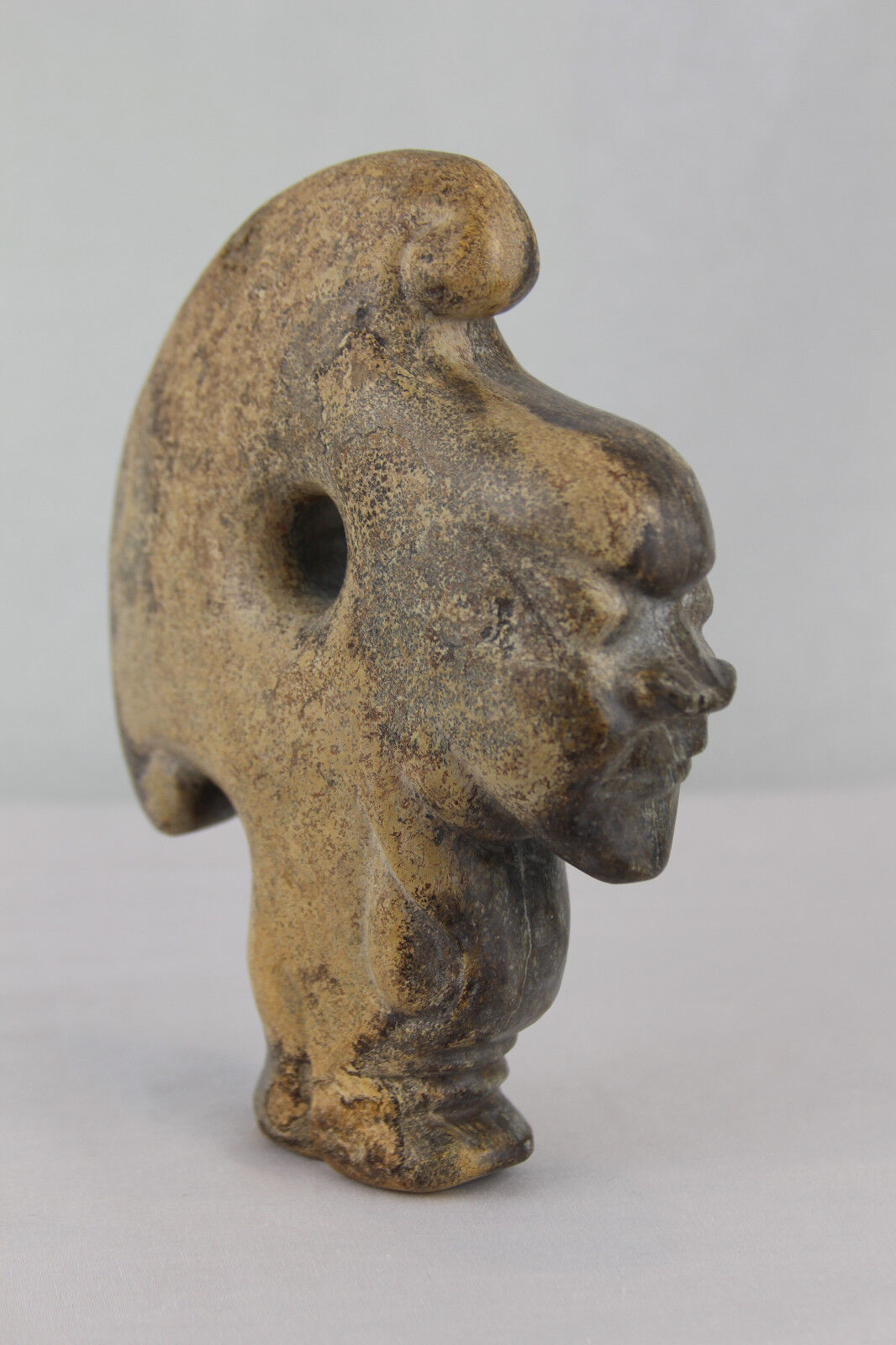 Fantastic Asian Chinese Stone Carving - Axehead with Face