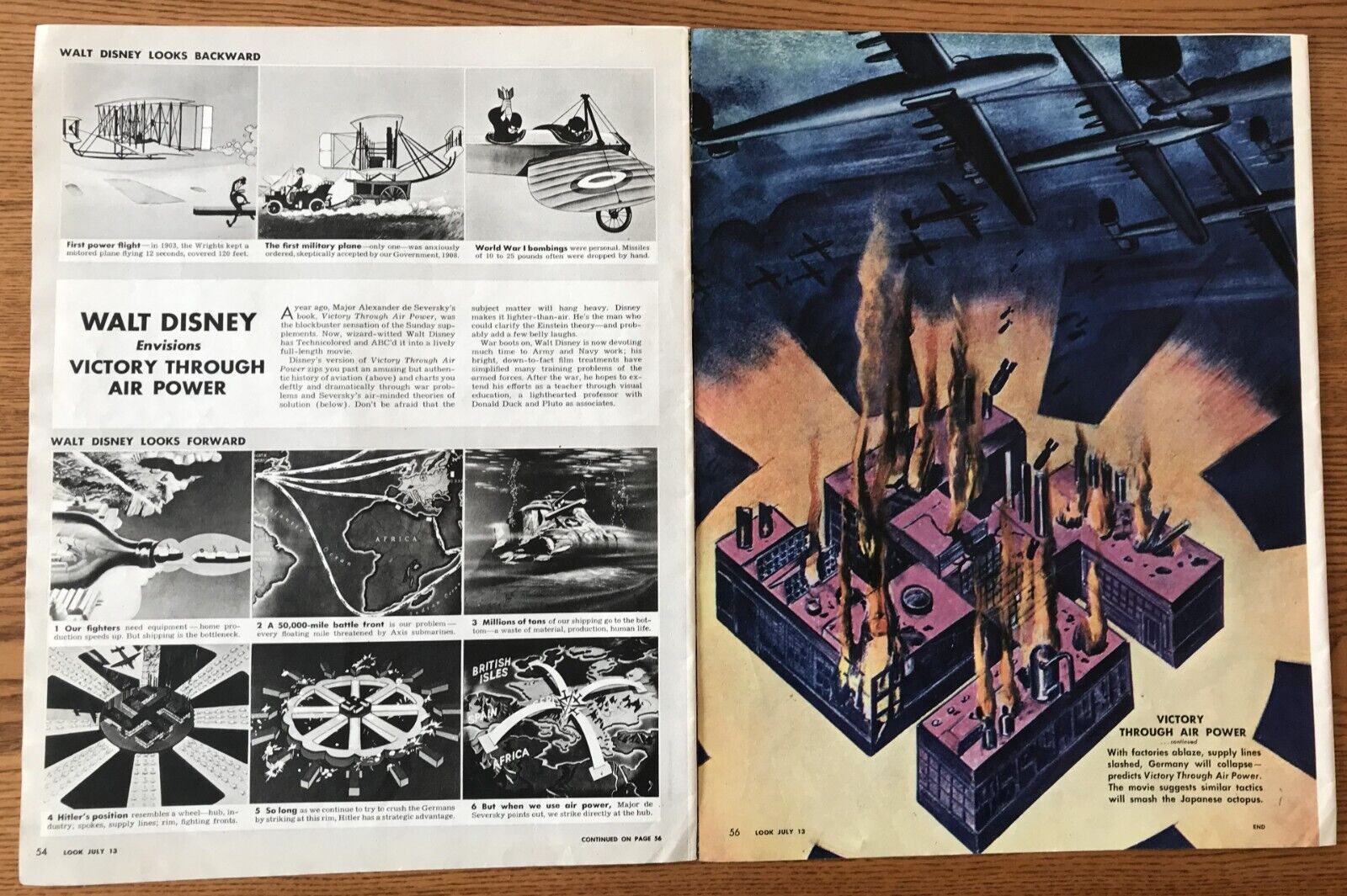Walt Disney Victory Through Air Power  Original WWII Article, primary resource