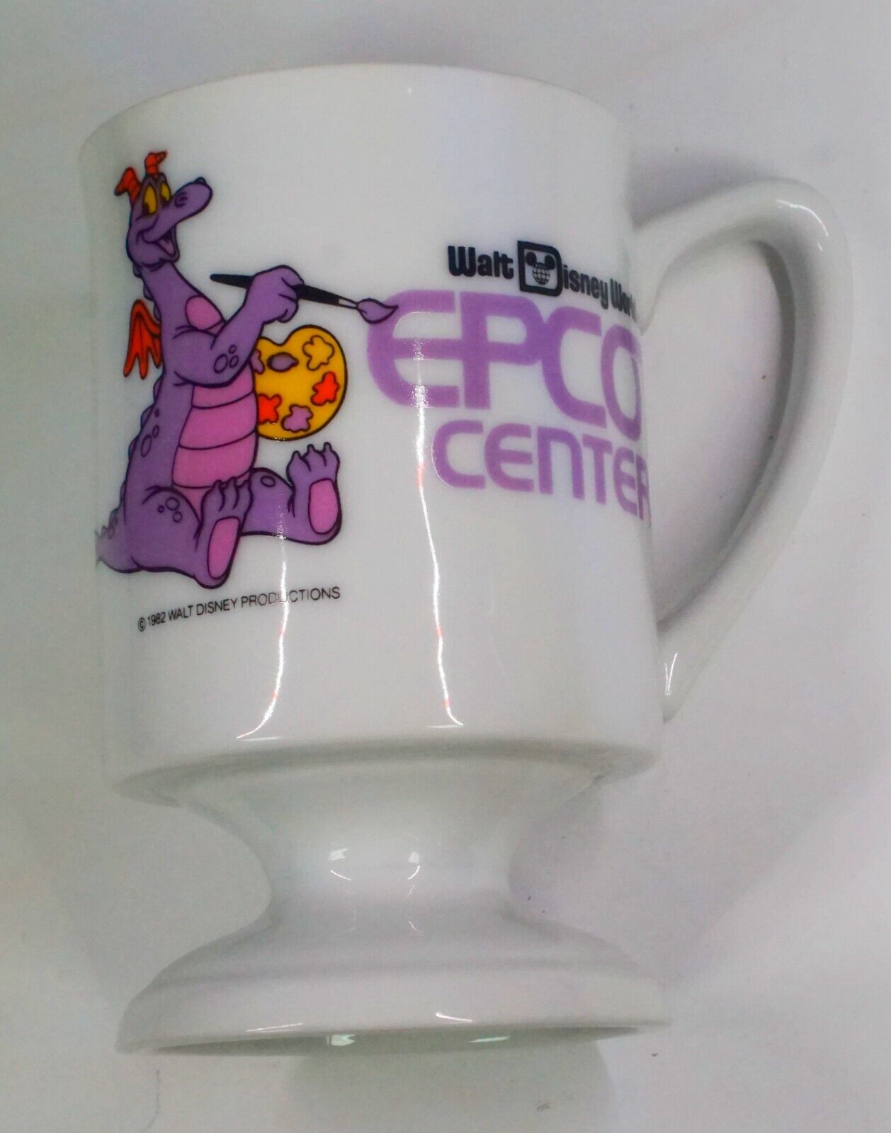 Epcot Center Figment Pedestal Mug Cup Japan Vintage 1982 Walt Disney World