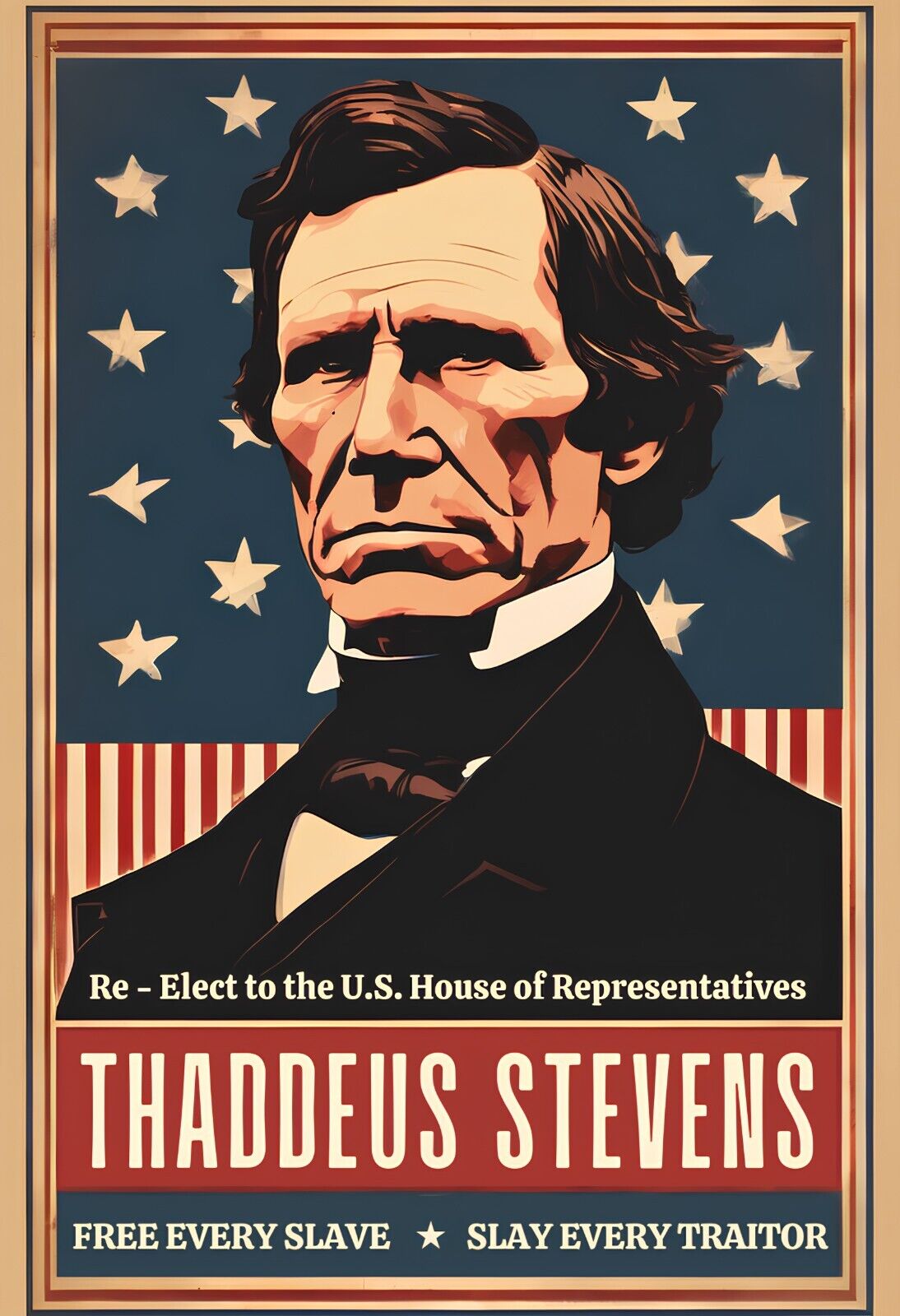 Thaddeus Stevens - Vintage Civil War Postcard -- NEW 4x6 unposted