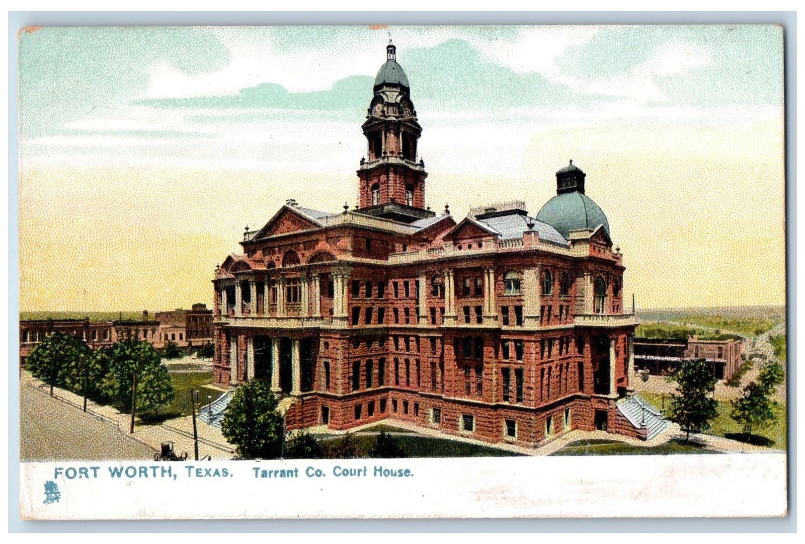 Forth Worth Texas TX Postcard Tarrant County Court House c1905\'s Tuck Antique