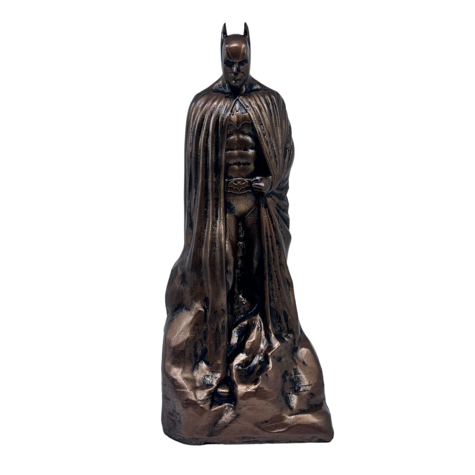 3 D Print Batman Memorial 4 x 10 inches figure Dark Knight black and bronze acy