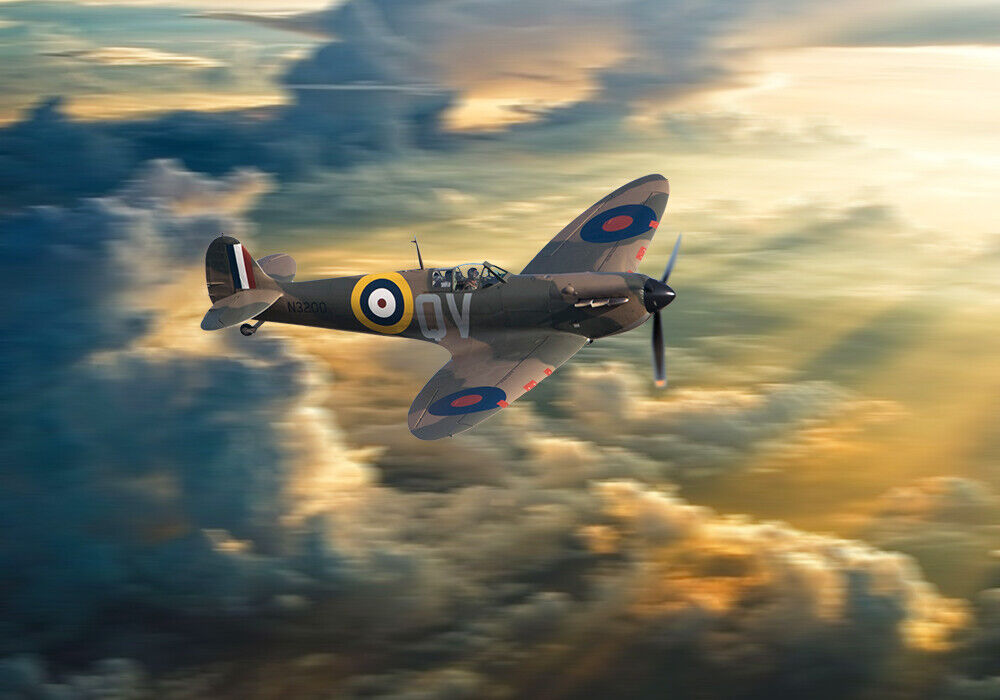 Spitfire mk1a Duxford N3200 2019 canvas print  various sizes free delivery 