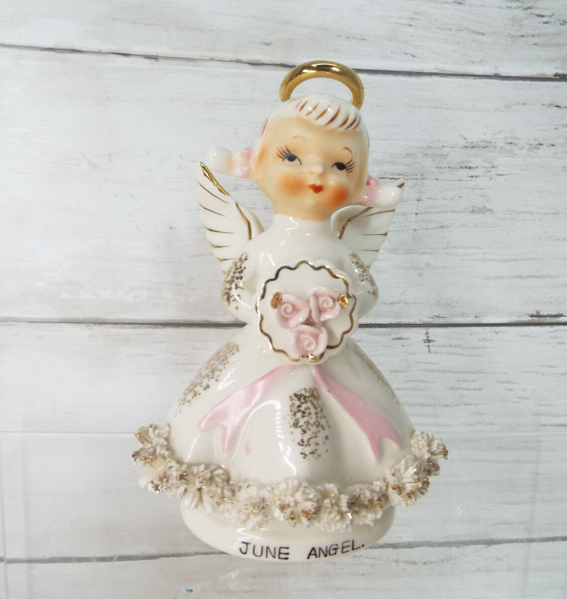 Vintage Lefton June Angel Bride Figurine AR1987 Porcelain
