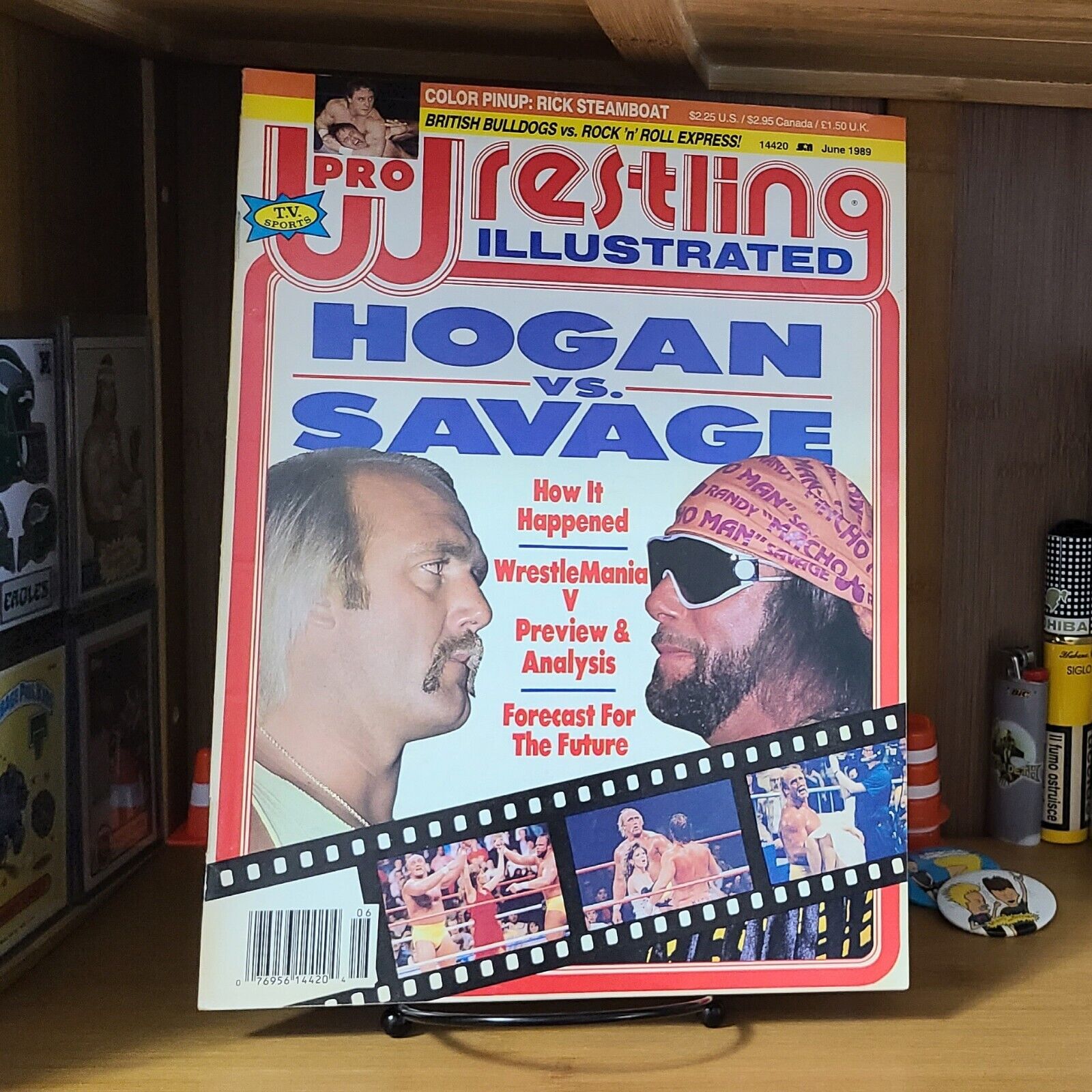 Vintage Pro Wrestling Illustrated June 1989 Hogan Savage Wrestlemania V (Rare)