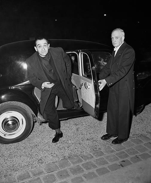 Premier Pierre Mendes-France emerges car he arrives Quai D\'Or- 1955 Old Photo