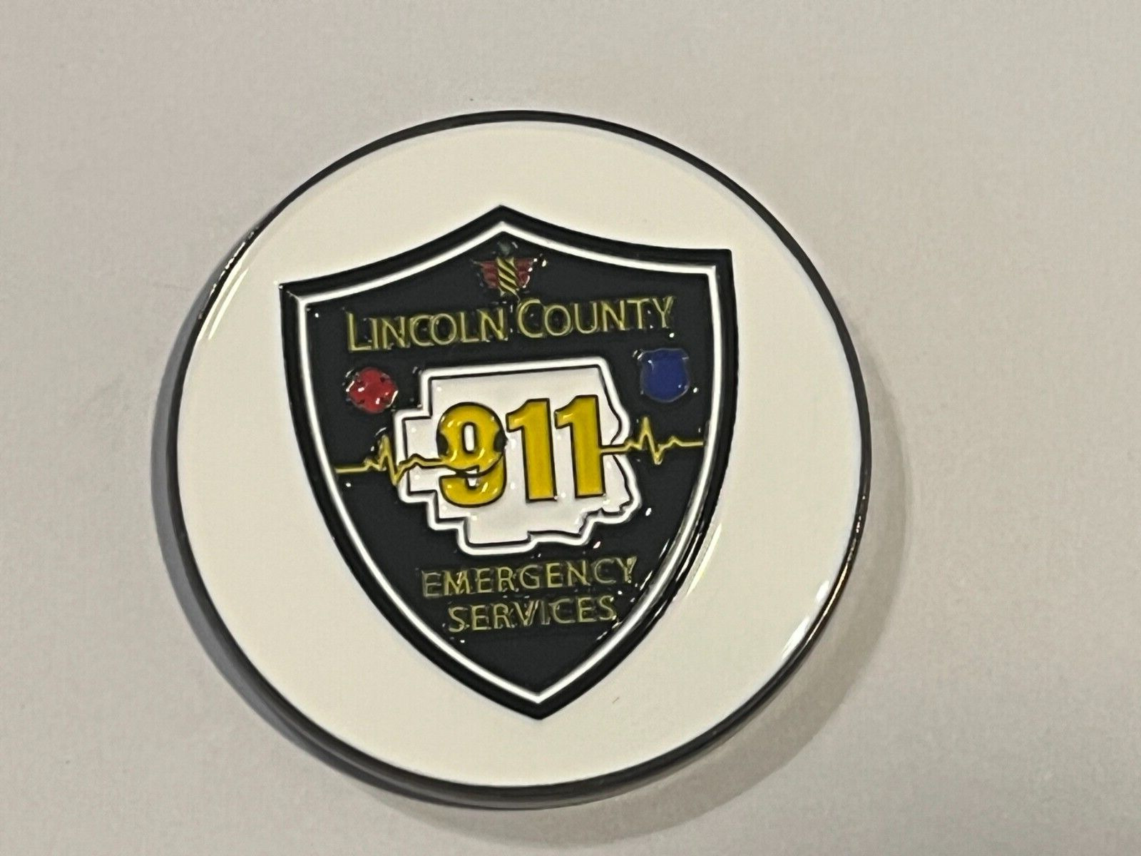 Lincoln County (MO) 9-1-1 Emergency Services Challenge Coin (C25)