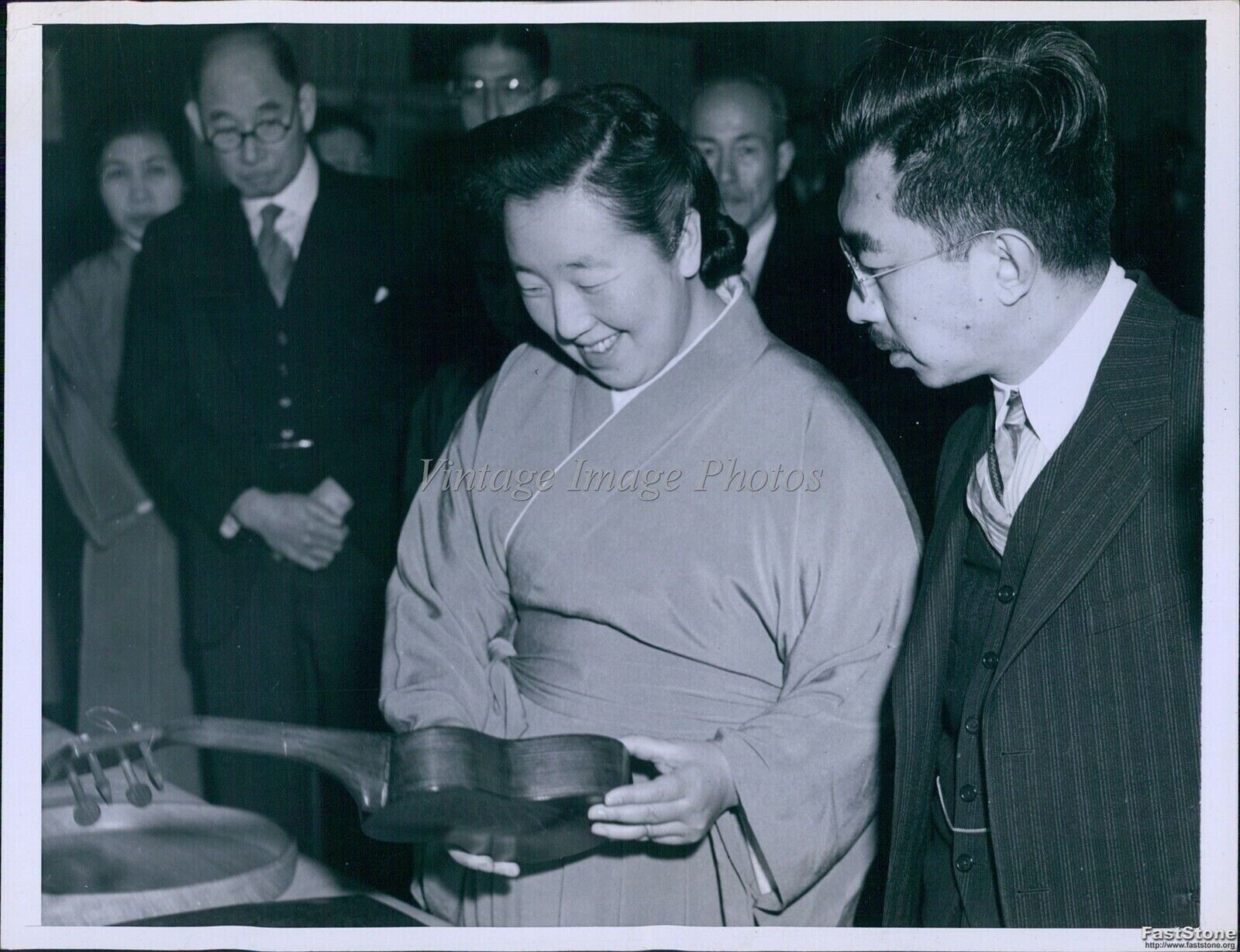 1947 Empress Nagako Impressed By Imperial Forestry Building Royalty 6X8 Photo