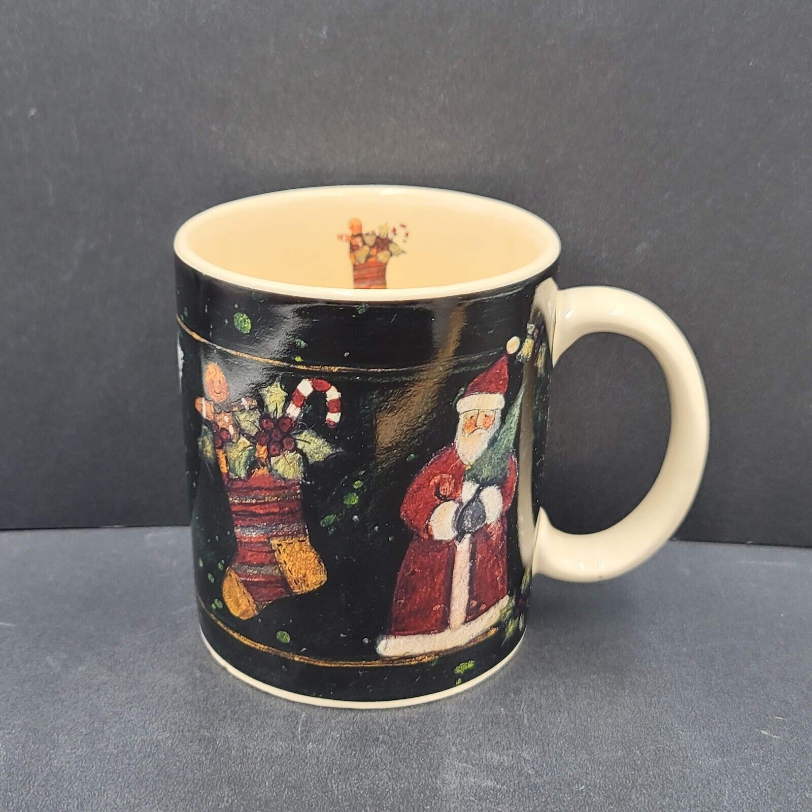 Vintage Primitives Coffee Mug Colors Christmas Lang & Wise LTD 2001