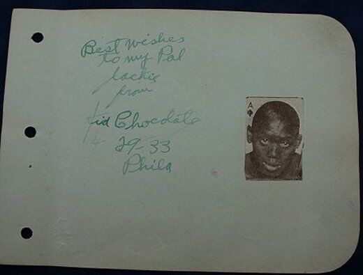 Kid Chocolate & Barney Ross Autograph Boxing Original RARE COMBINATION