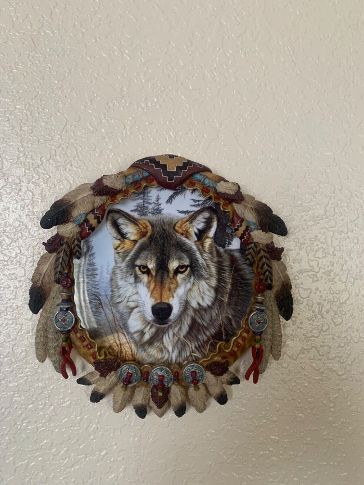 Autumn Majesty Protector Of The Wolf Wall Plate