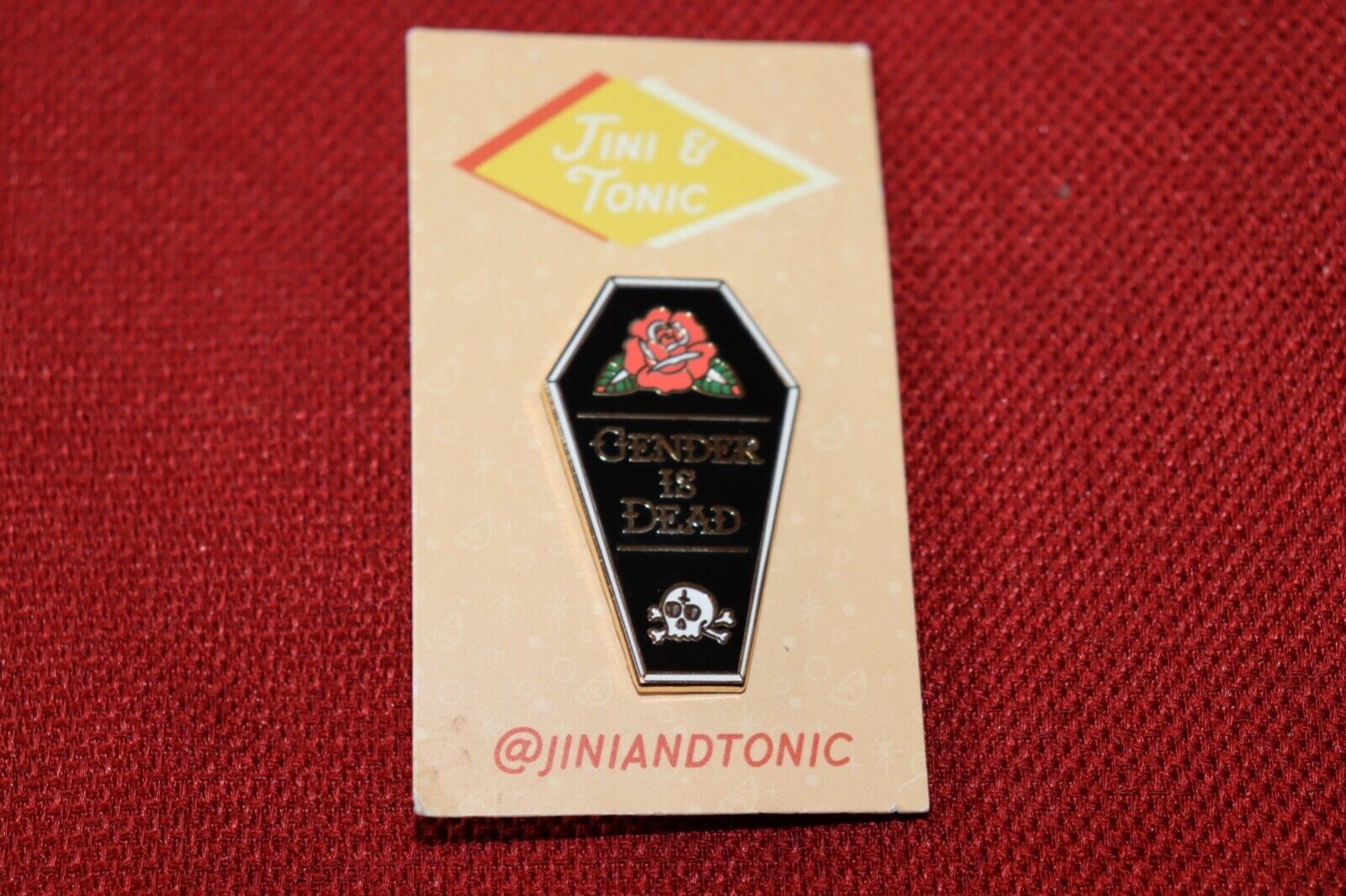 Gender is Dead A-gender Jini & Tonic Enamel Pin Limited Edition Button Badge